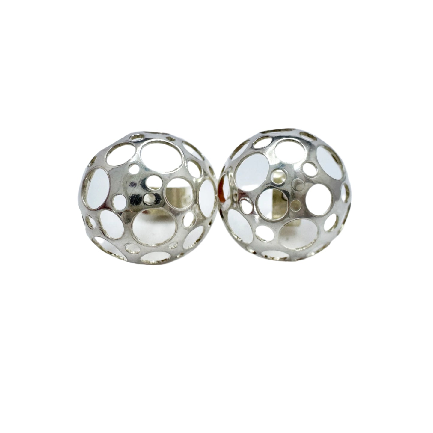 Liisa Vitali for Westerback, Finland early 1970s. Vintage Sterling Silver Earrings.