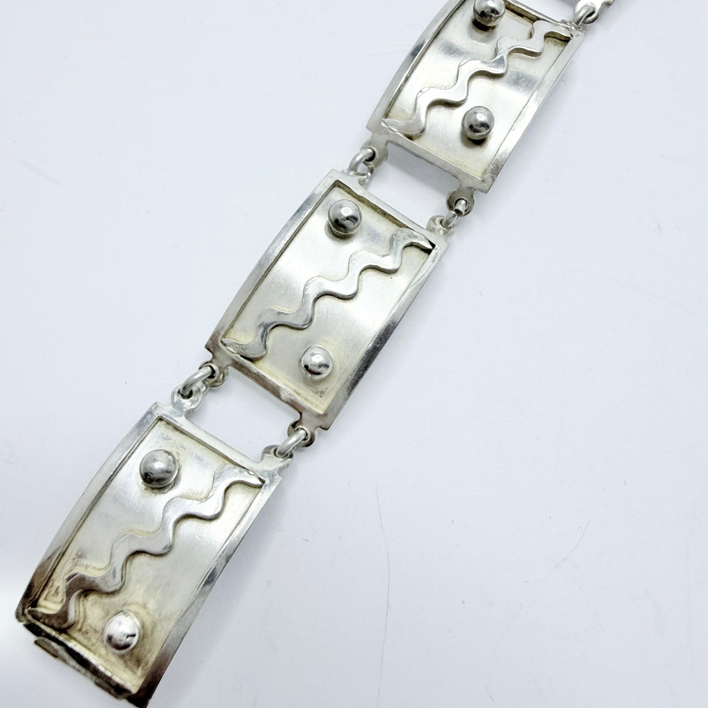 Raag & Havam, Sweden 1957. Vintage Mid-century Sterling Silver Bracelet.