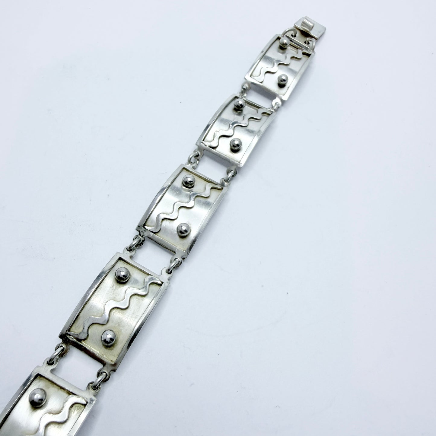 Raag & Havam, Sweden 1957. Vintage Mid-century Sterling Silver Bracelet.