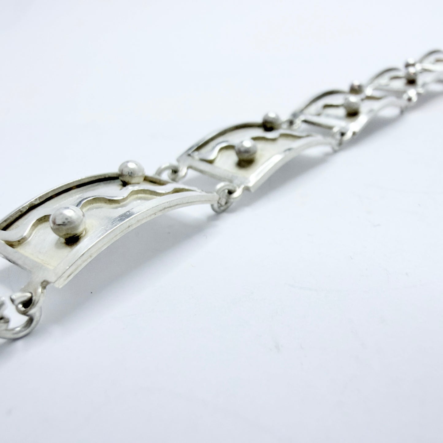 Raag & Havam, Sweden 1957. Vintage Mid-century Sterling Silver Bracelet.