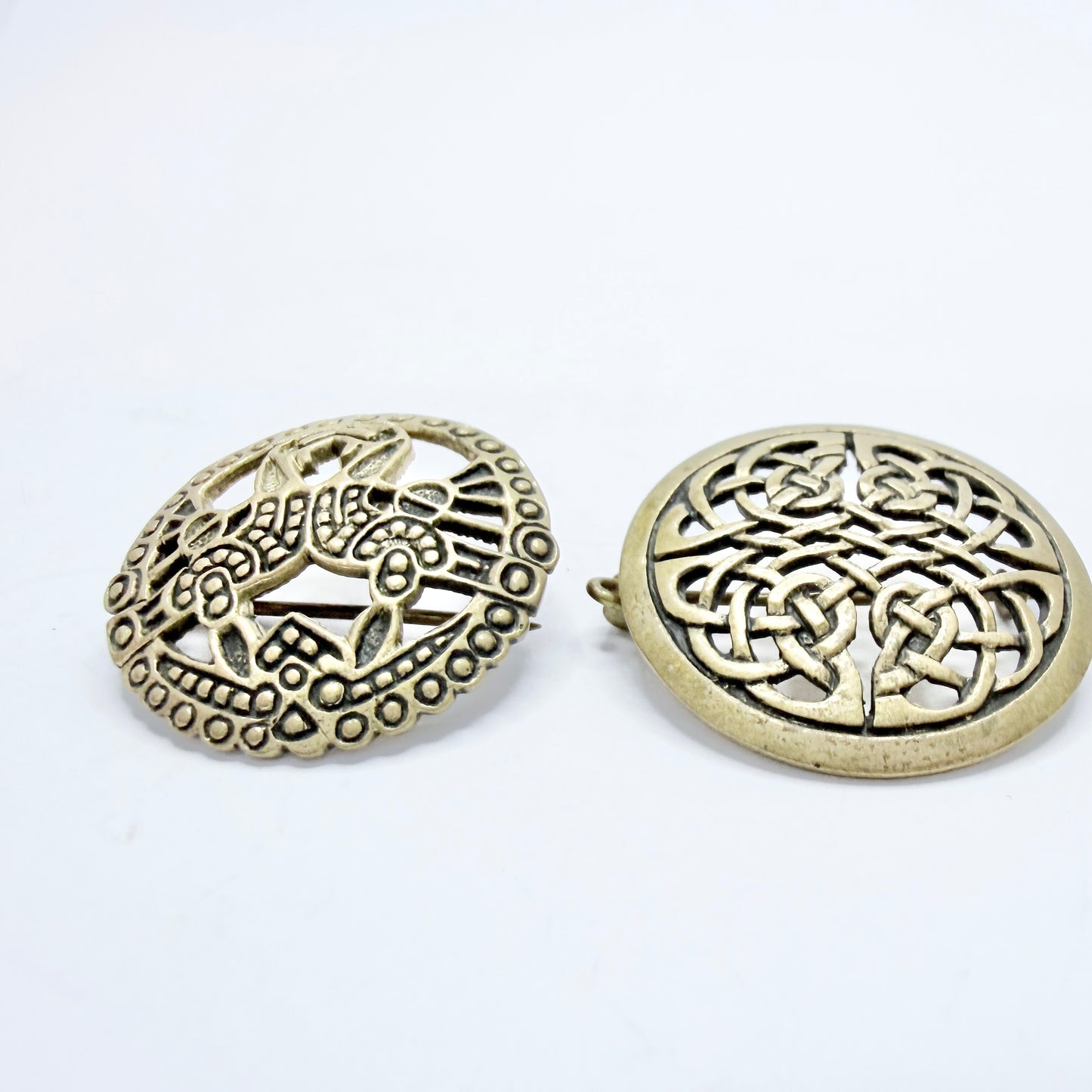 Two Scandinavian Vintage Bronze Brooches.