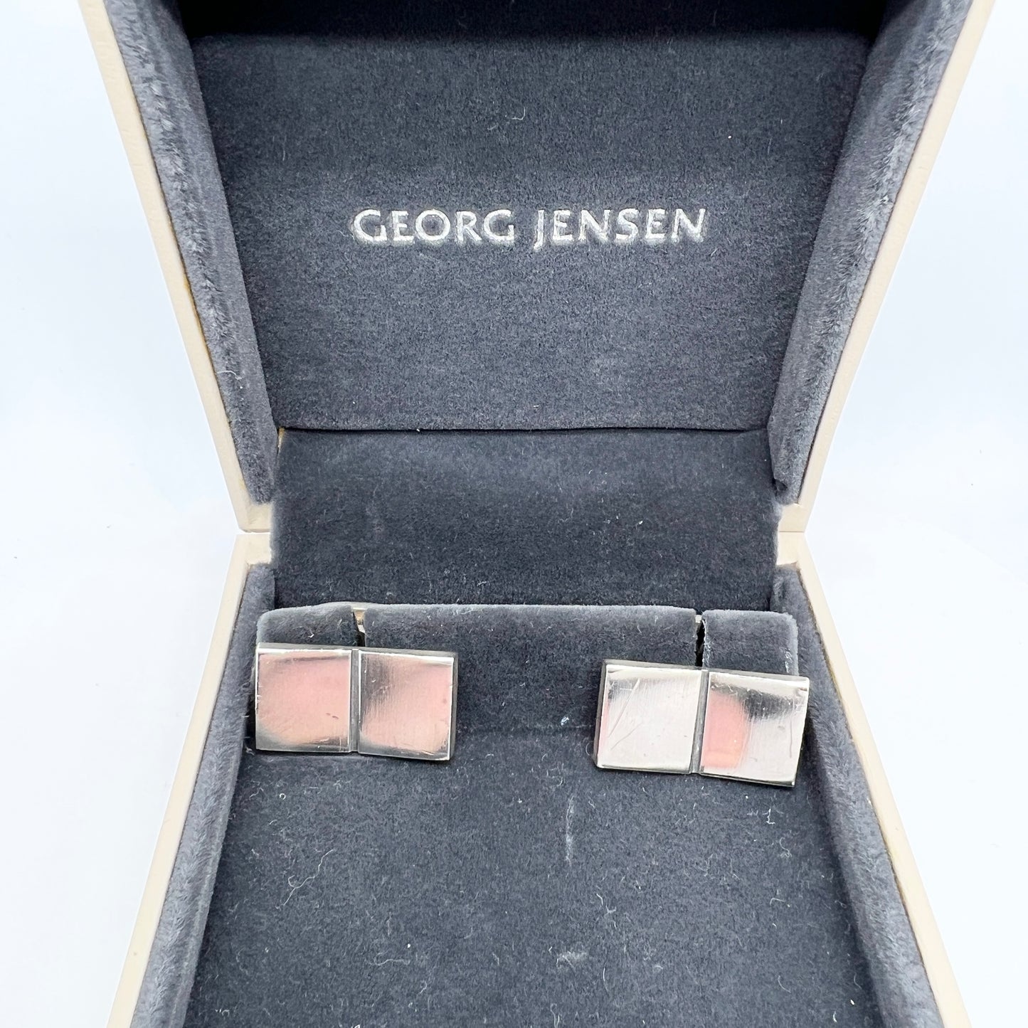 Georg Jensen, Denmark. Vintage Sterling Silver Cufflinks. Design 109 by Nanna Ditzel