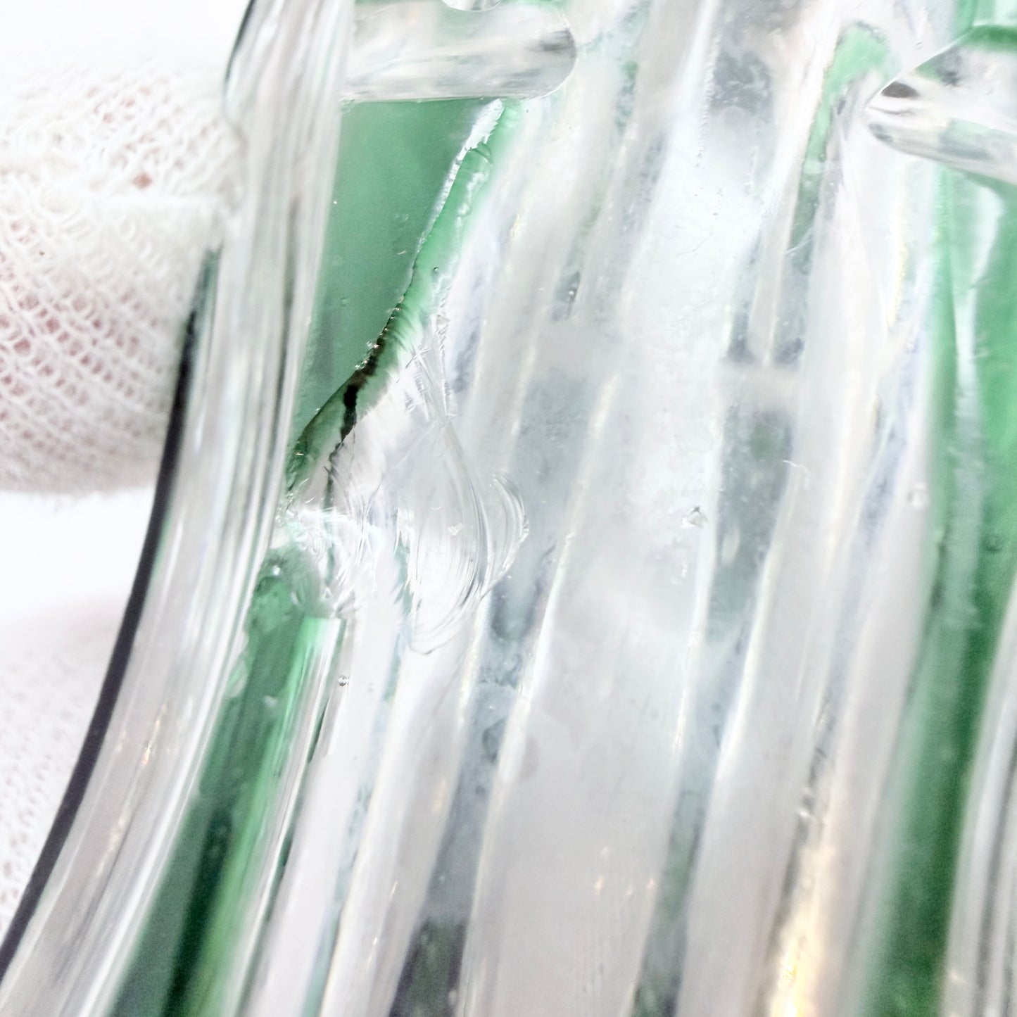 Antique Victorian Glass Silver Perfume Bottle.