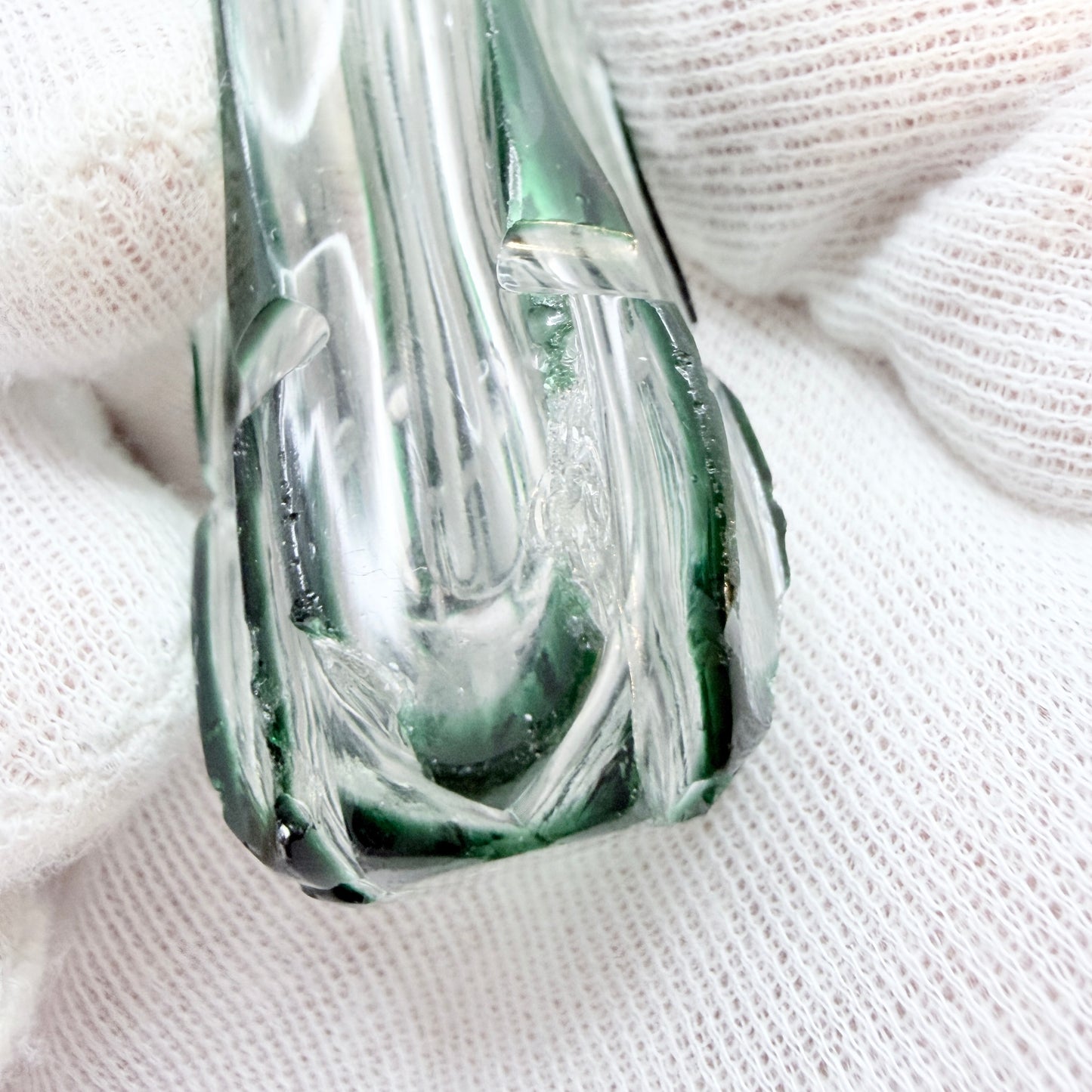 Antique Victorian Glass Silver Perfume Bottle.