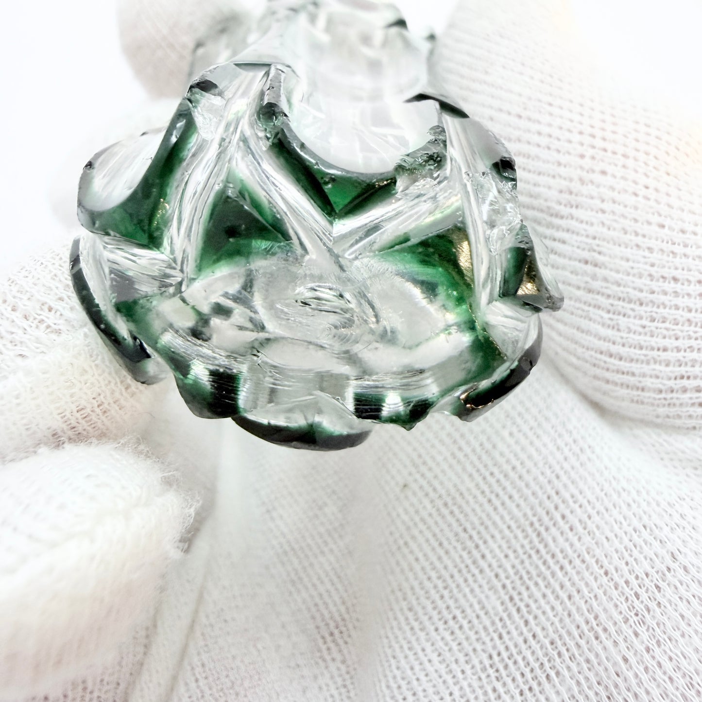 Antique Victorian Glass Silver Perfume Bottle.