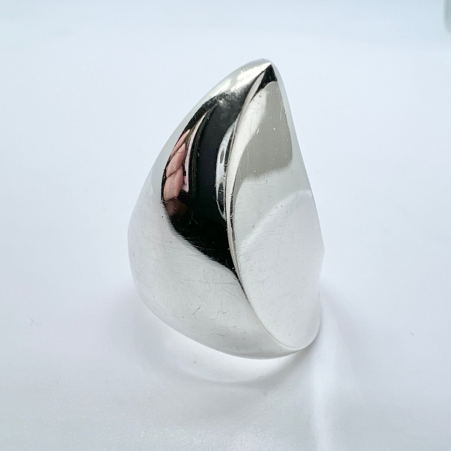 Hans Hansen, Denmark 1960s Vintage Modernist Sterling Silver Ring