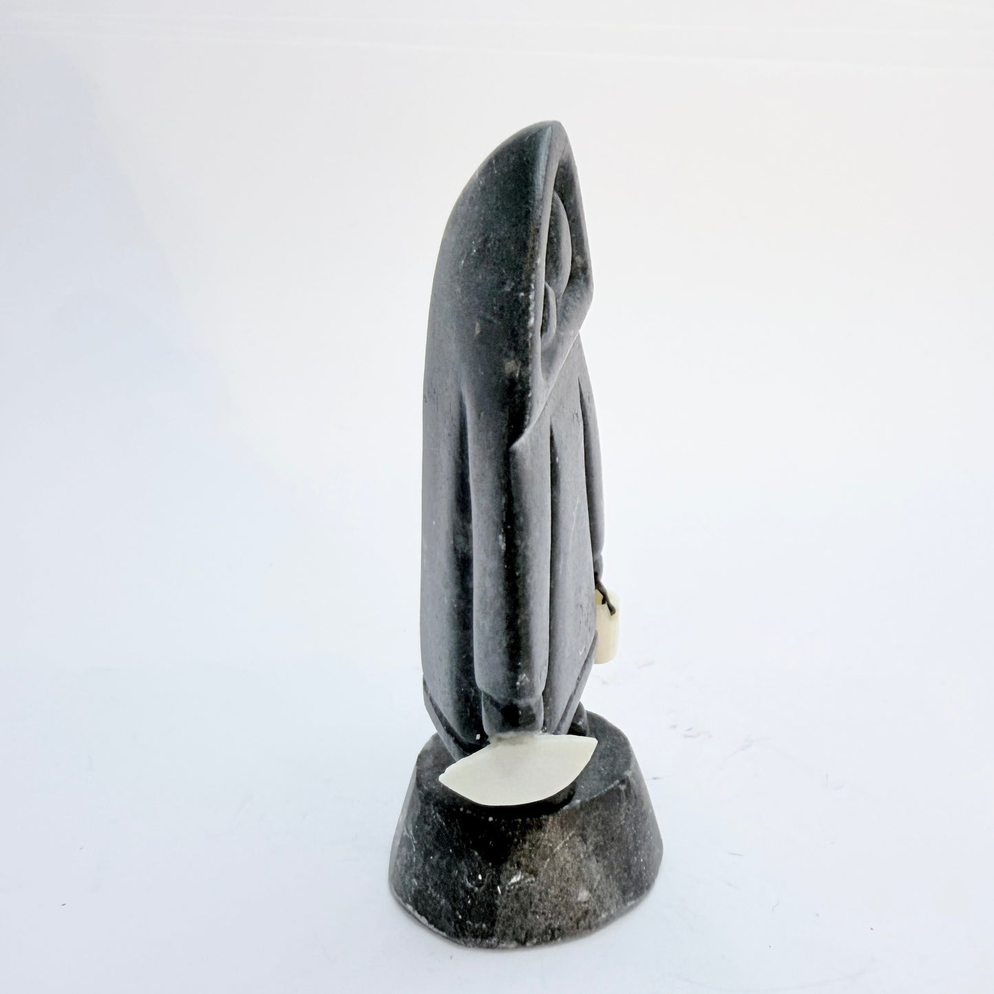 Inuit Eskimo Carved Soapstone Figurine. Signed Jens Uppernanngittoq.