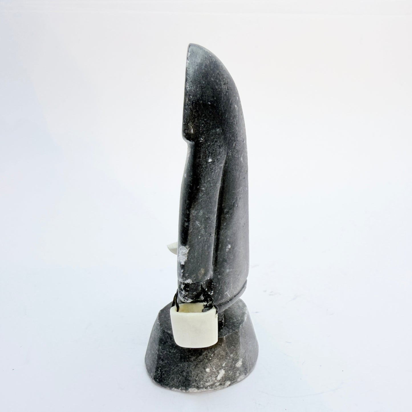 Inuit Eskimo Carved Soapstone Figurine. Signed Jens Uppernanngittoq.