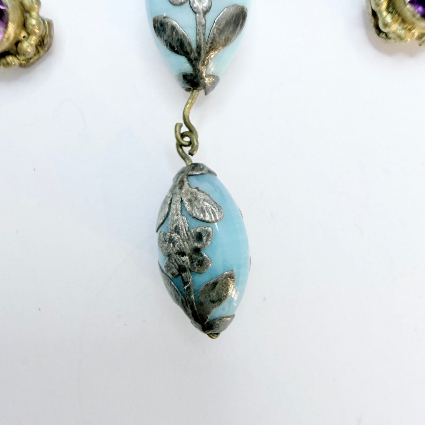 Antique Jugendstil Costume Jewelry Brooch Pendant.