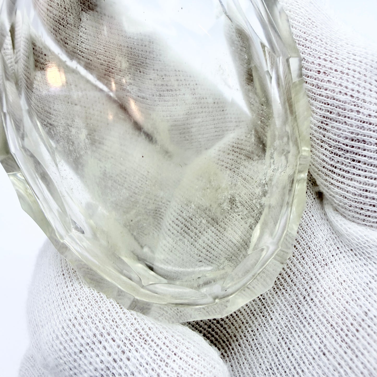 Germany early 1900. Glass and Silver Perfume Bottle.