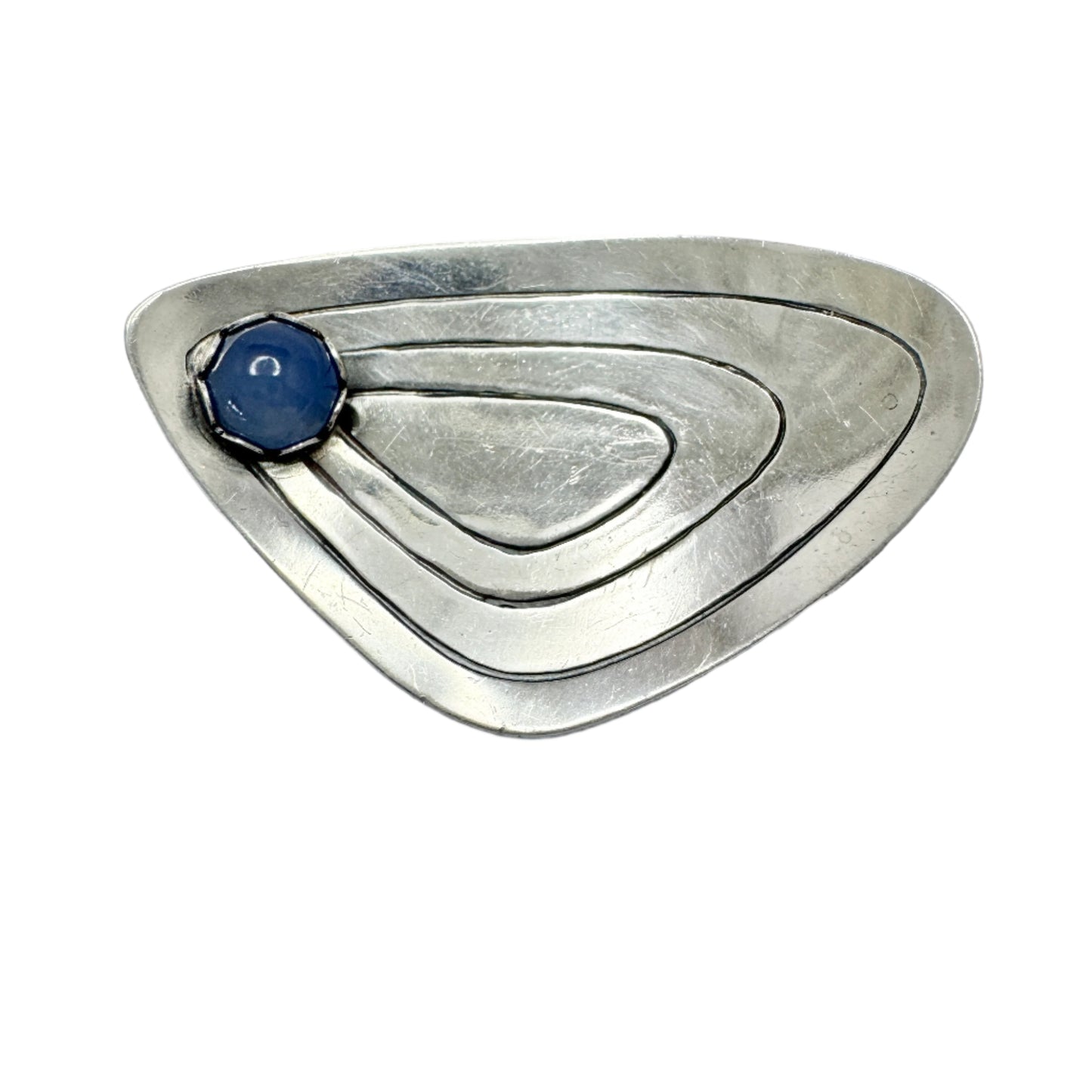Alton, Sweden 1956. Vintage Sterling Silver Chalcedony Brooch