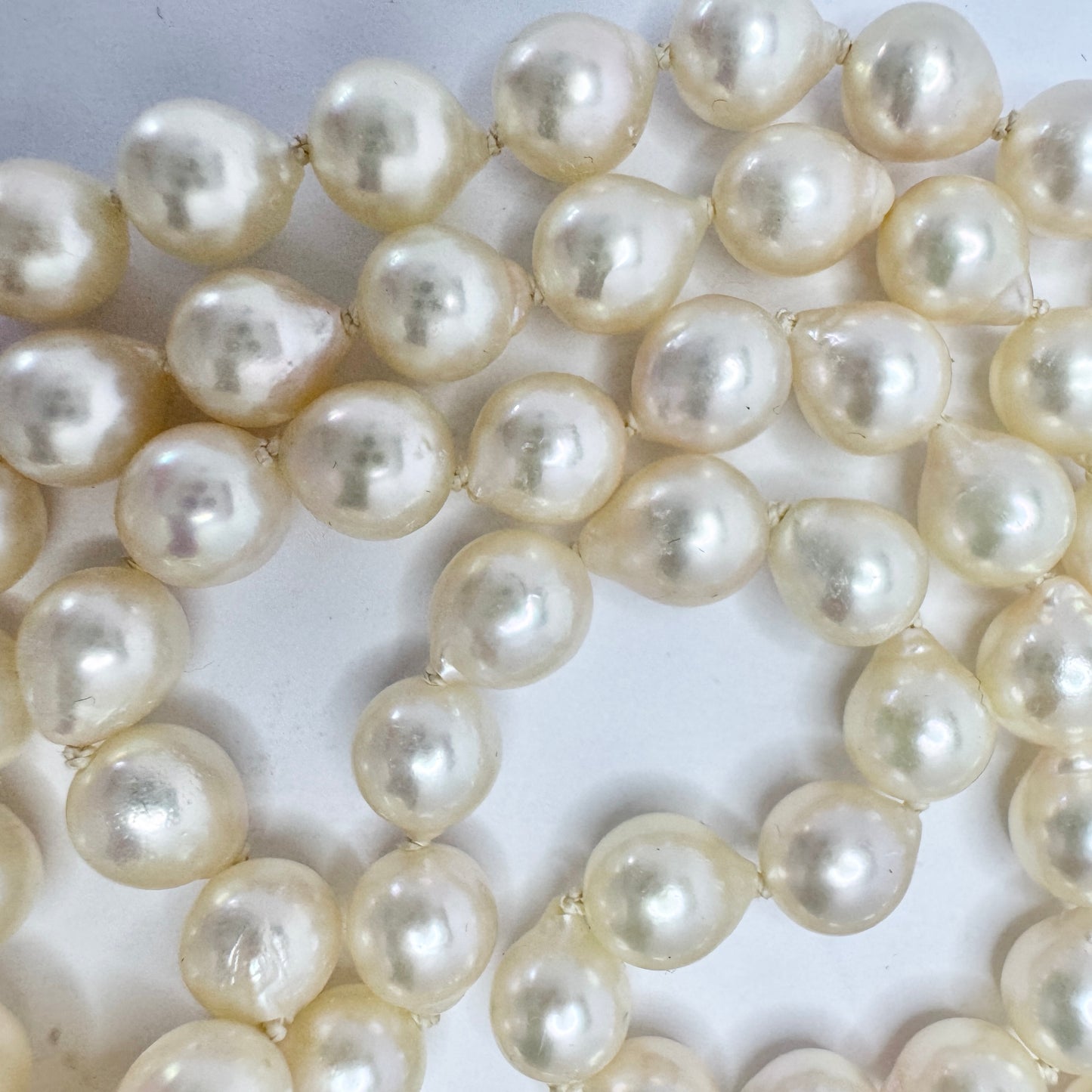 JKa Köhle, Germany. Vintage Pearl Sterling Clasp Necklace