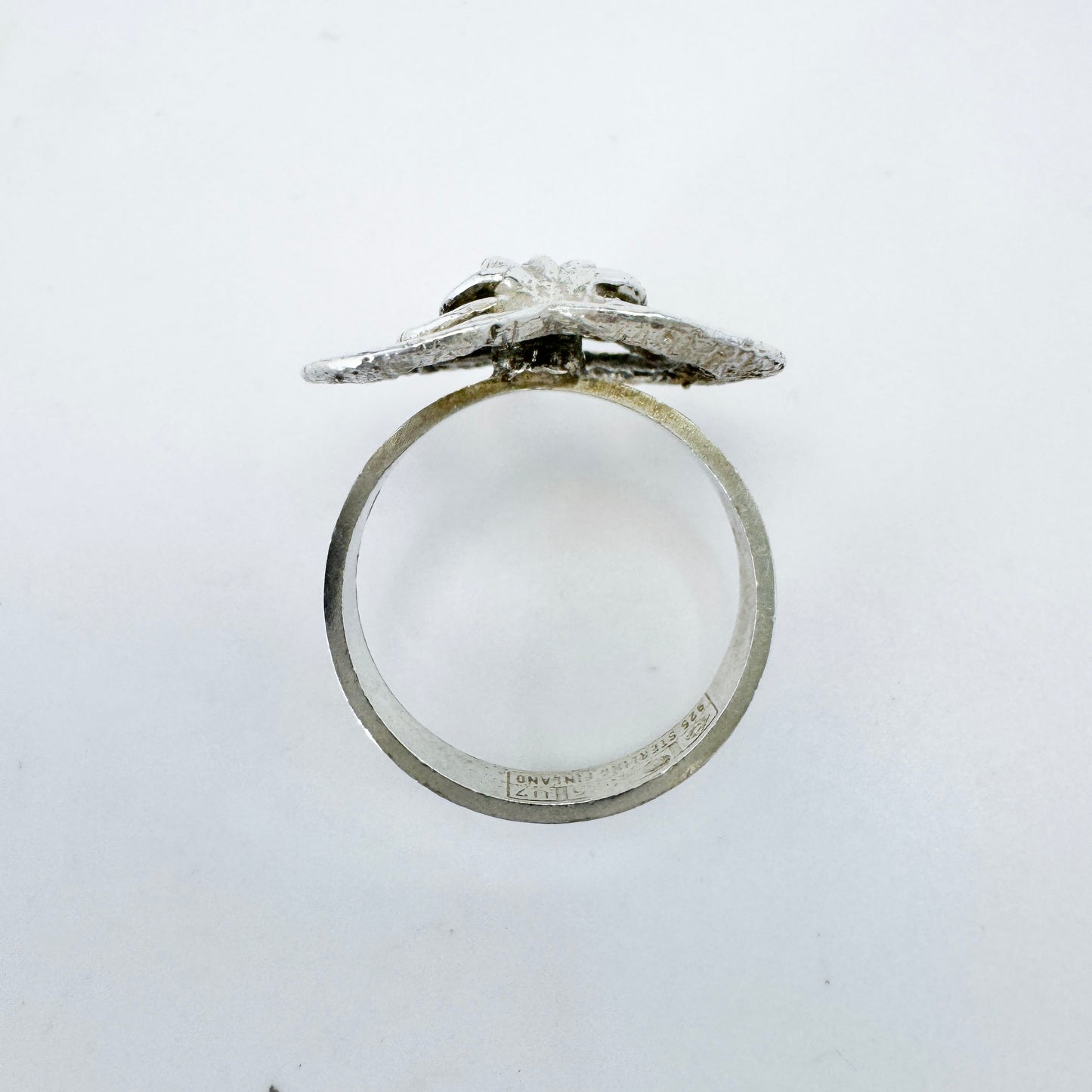 Erik Granit, Finland 1973. Vintage Sterling Silver Heart Love Ring.