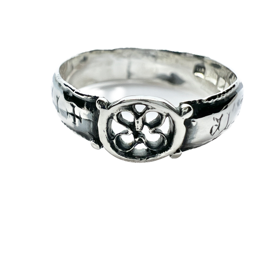 Bengt Hallberg, Sweden. Sterling Silver Viking Copy Ring. Norse Runes.
