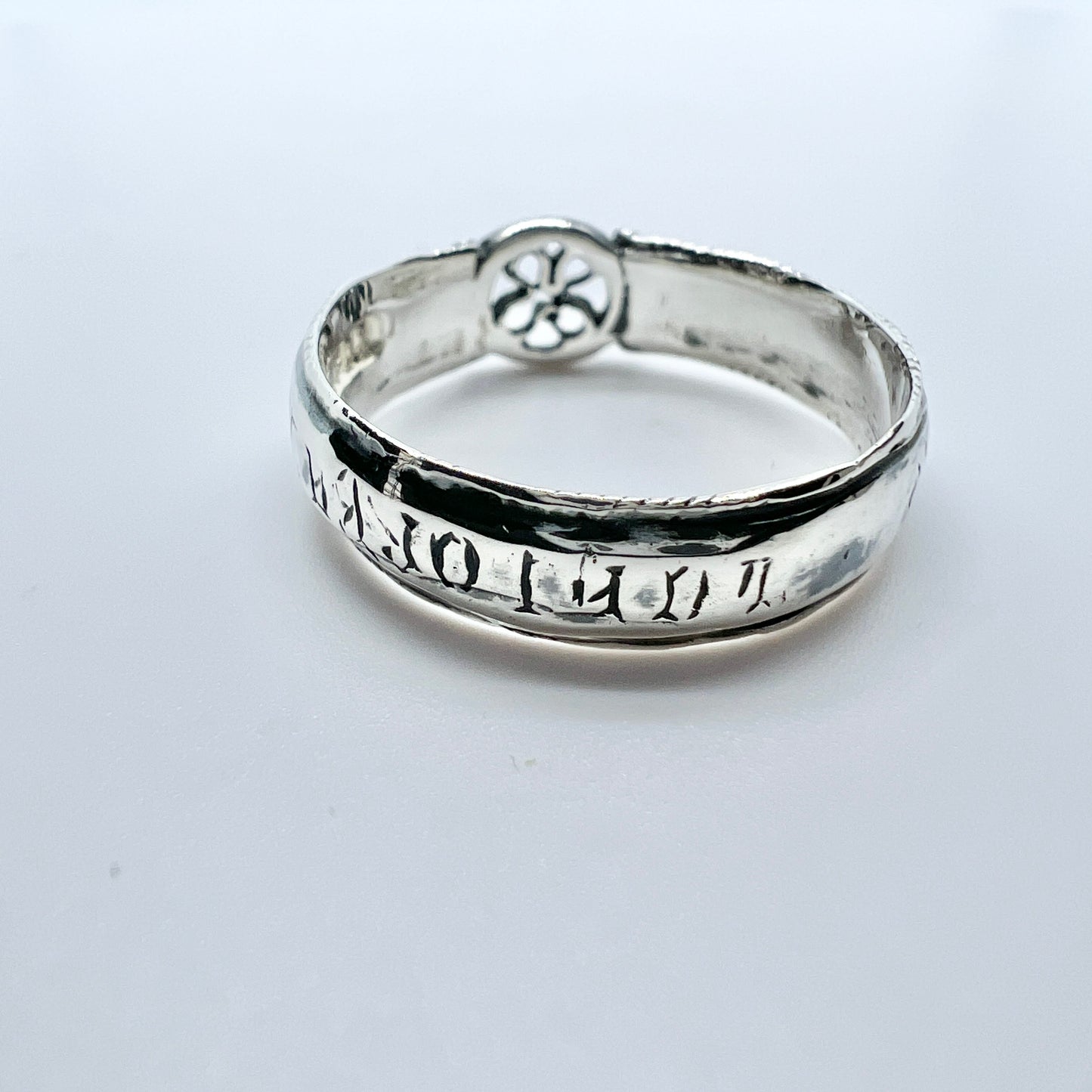 Bengt Hallberg, Sweden. Sterling Silver Viking Copy Ring. Norse Runes.