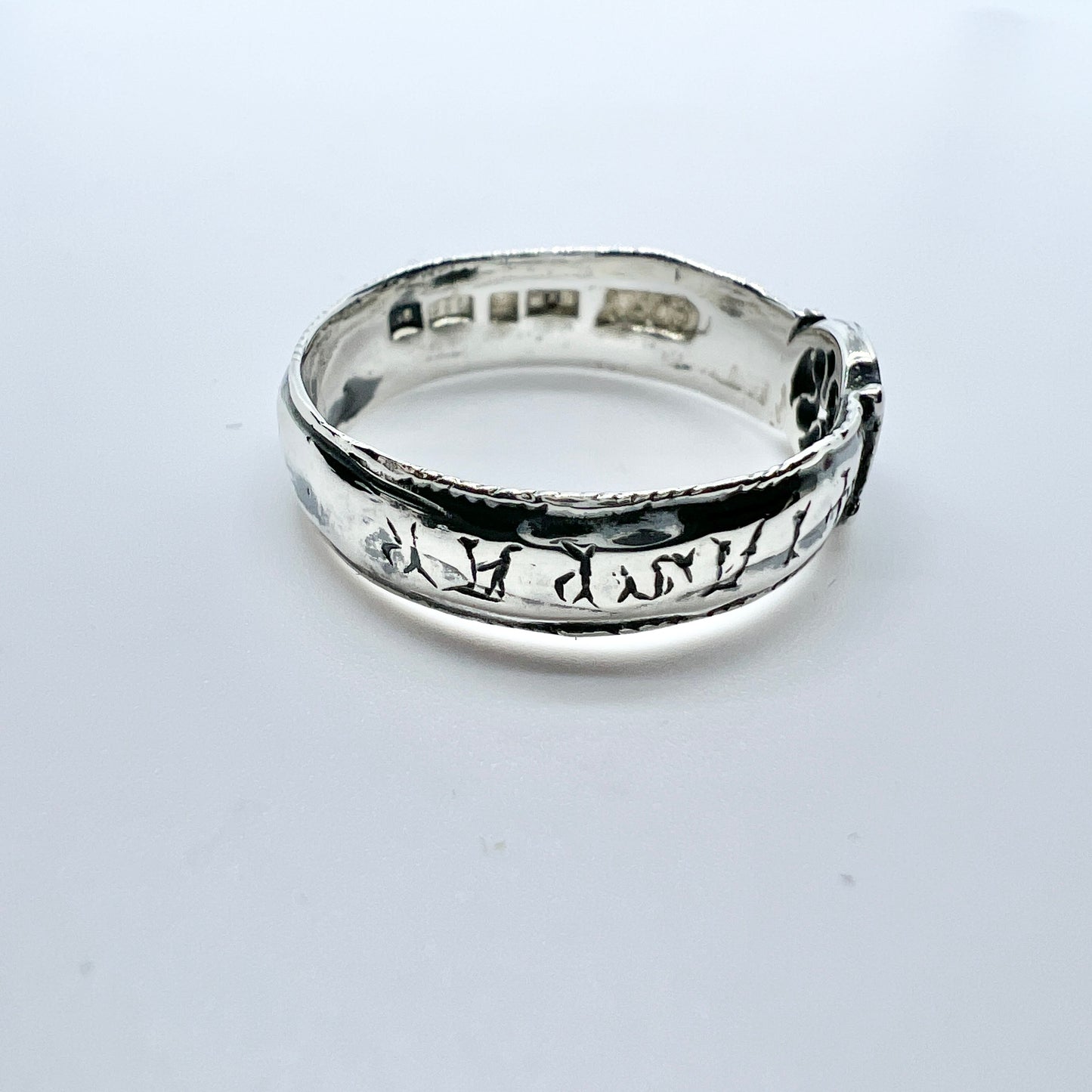 Bengt Hallberg, Sweden. Sterling Silver Viking Copy Ring. Norse Runes.