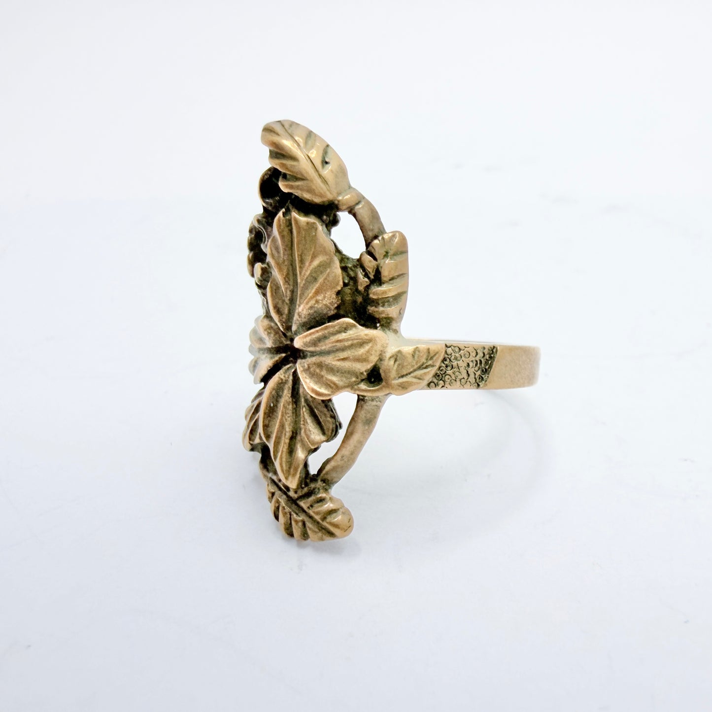 Vintage Scandinavian Organic Bronze Ring.
