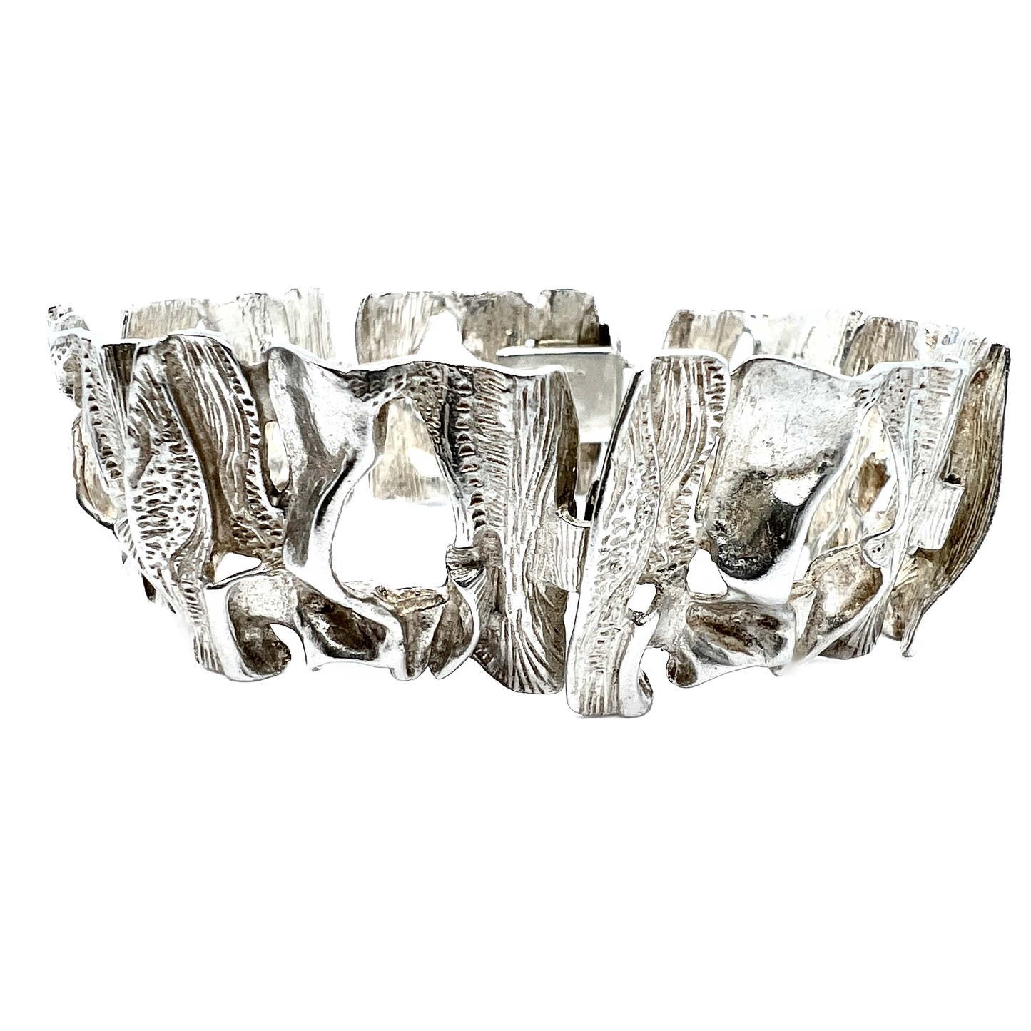 Victor Janson, Sweden 1960-70s Bold Vintage Solid Silver Bracelet.