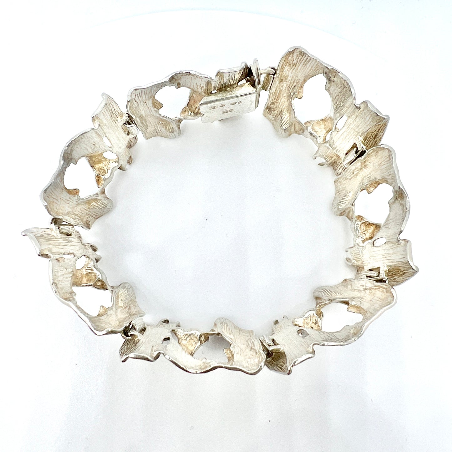 Victor Janson, Sweden 1960-70s Bold Vintage Solid Silver Bracelet.