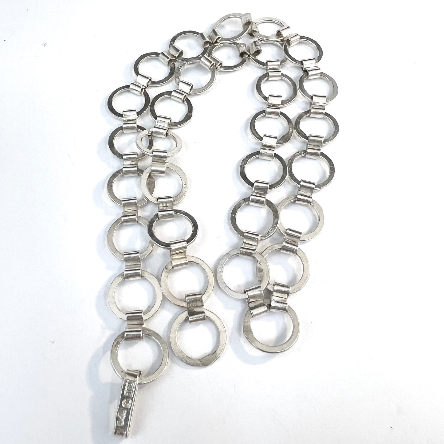 Victor Jansson, Sweden 1951. Vintage Mid-century Sterling Silver Necklace.