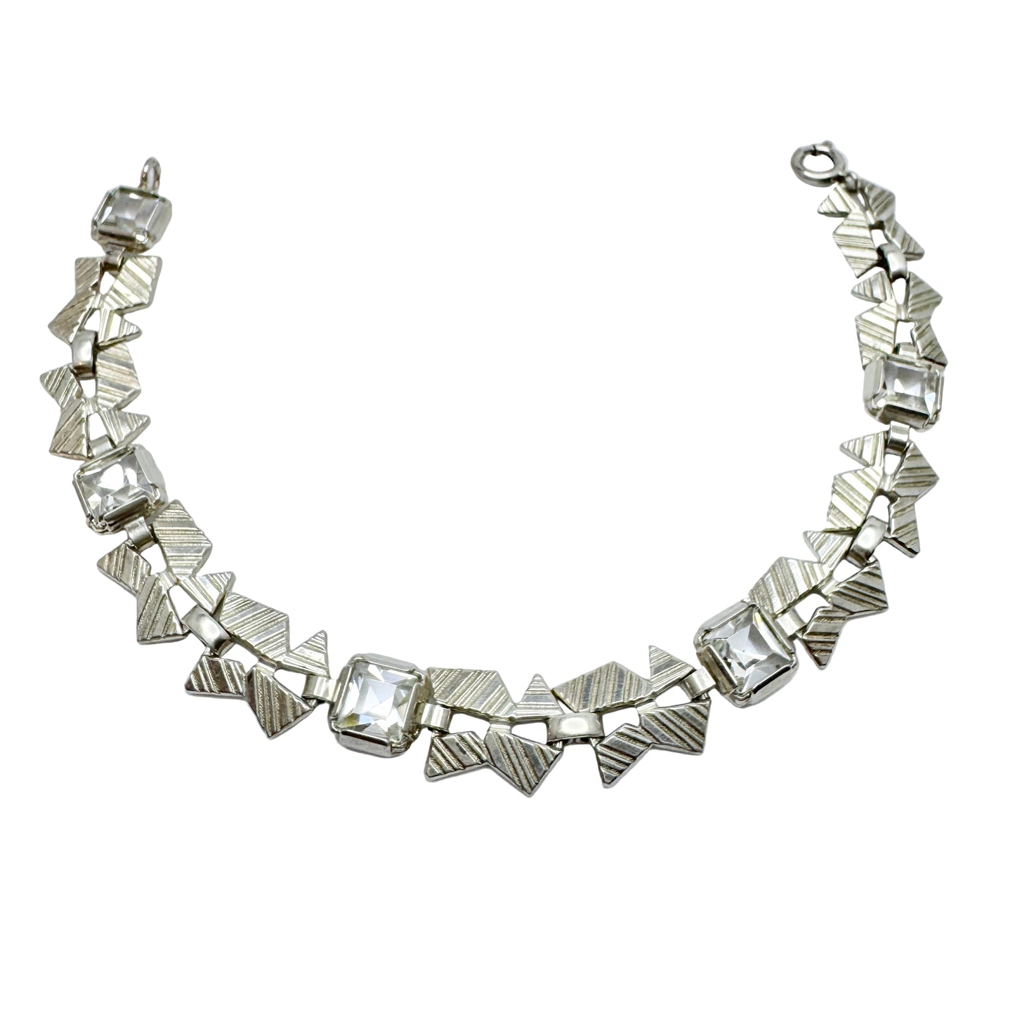 Vintage 1960s. Solid Silver Quartz Bracelet.