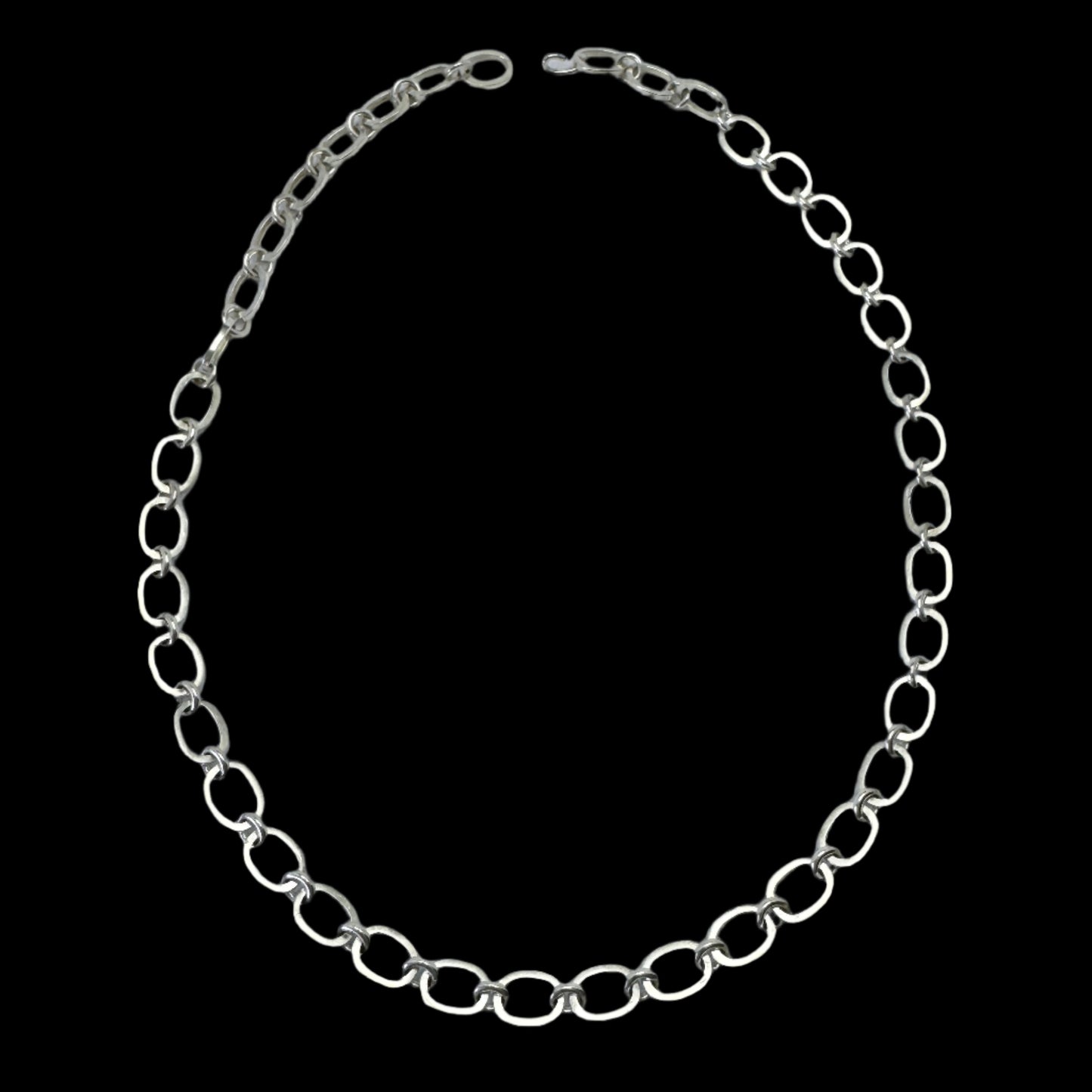 Sweden ca 1980s. Chunky Vintage Sterling Silver Necklace.