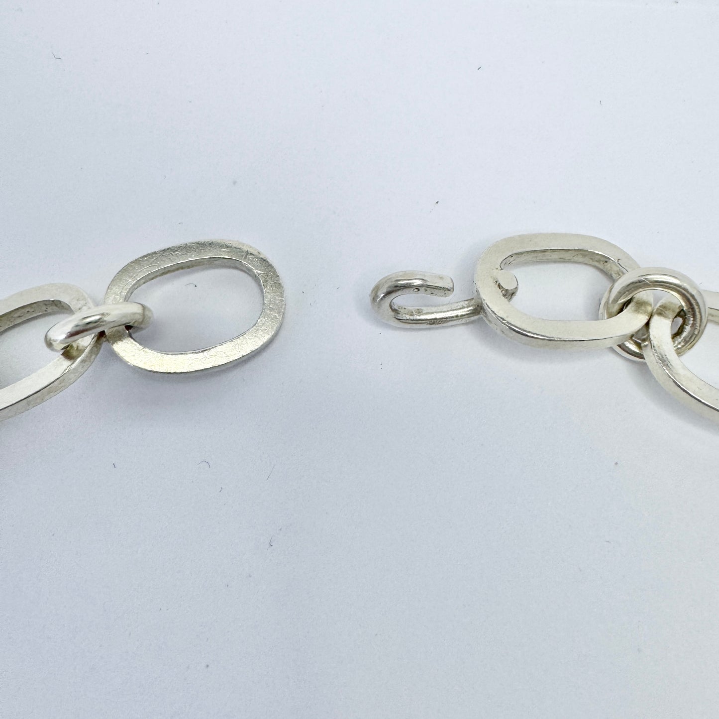 Sweden ca 1980s. Chunky Vintage Sterling Silver Necklace.