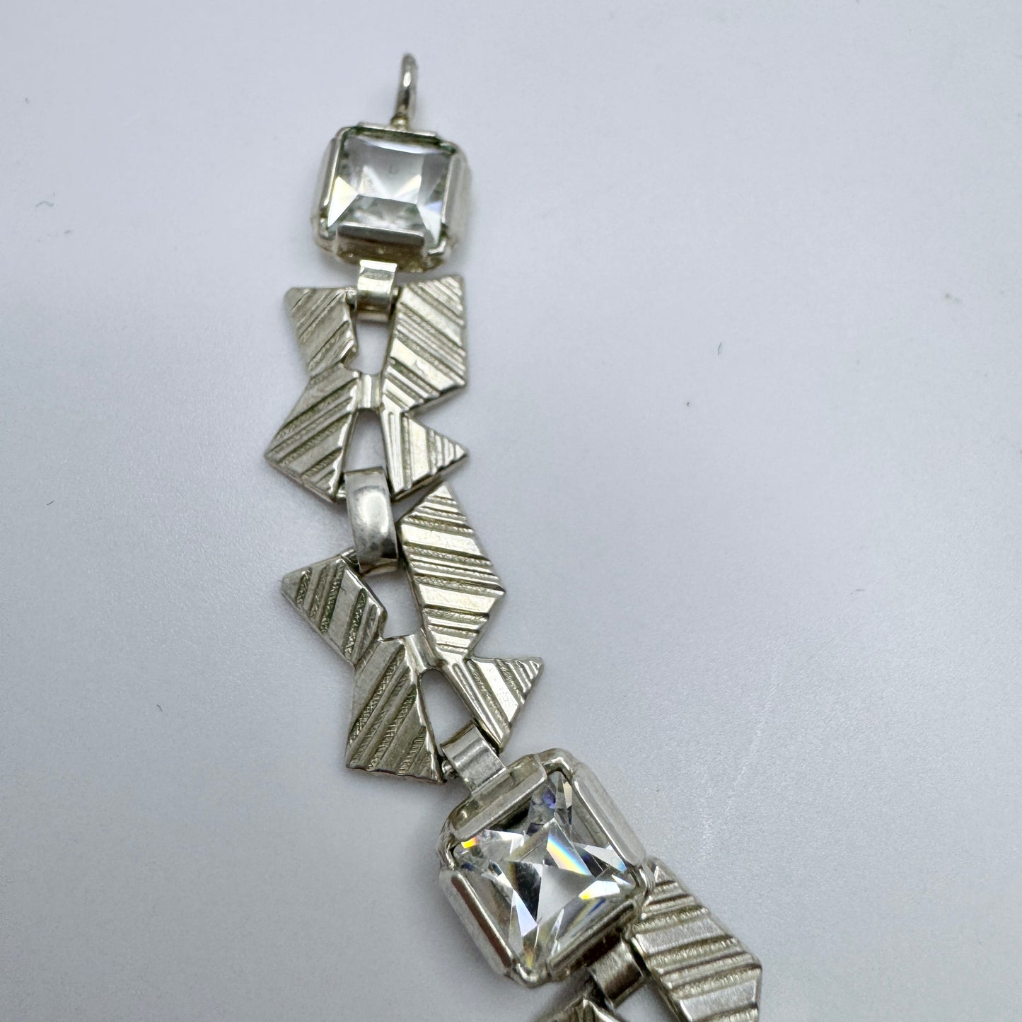 Vintage 1960s. Solid Silver Quartz Bracelet.