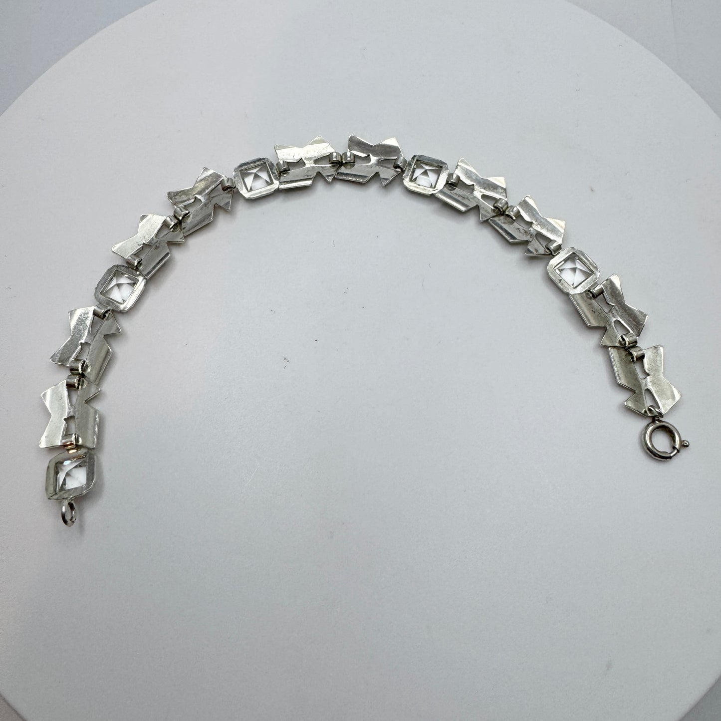 Vintage 1960s. Solid Silver Quartz Bracelet.