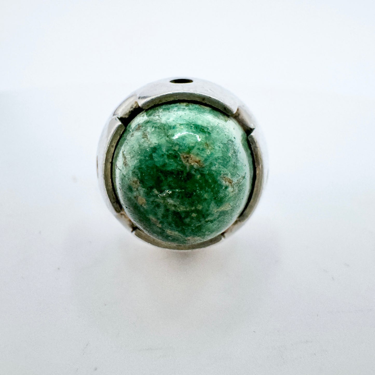 Martti Viikinniemi, Finland 1967. Vintage Solid Silver Amazonite Ring.