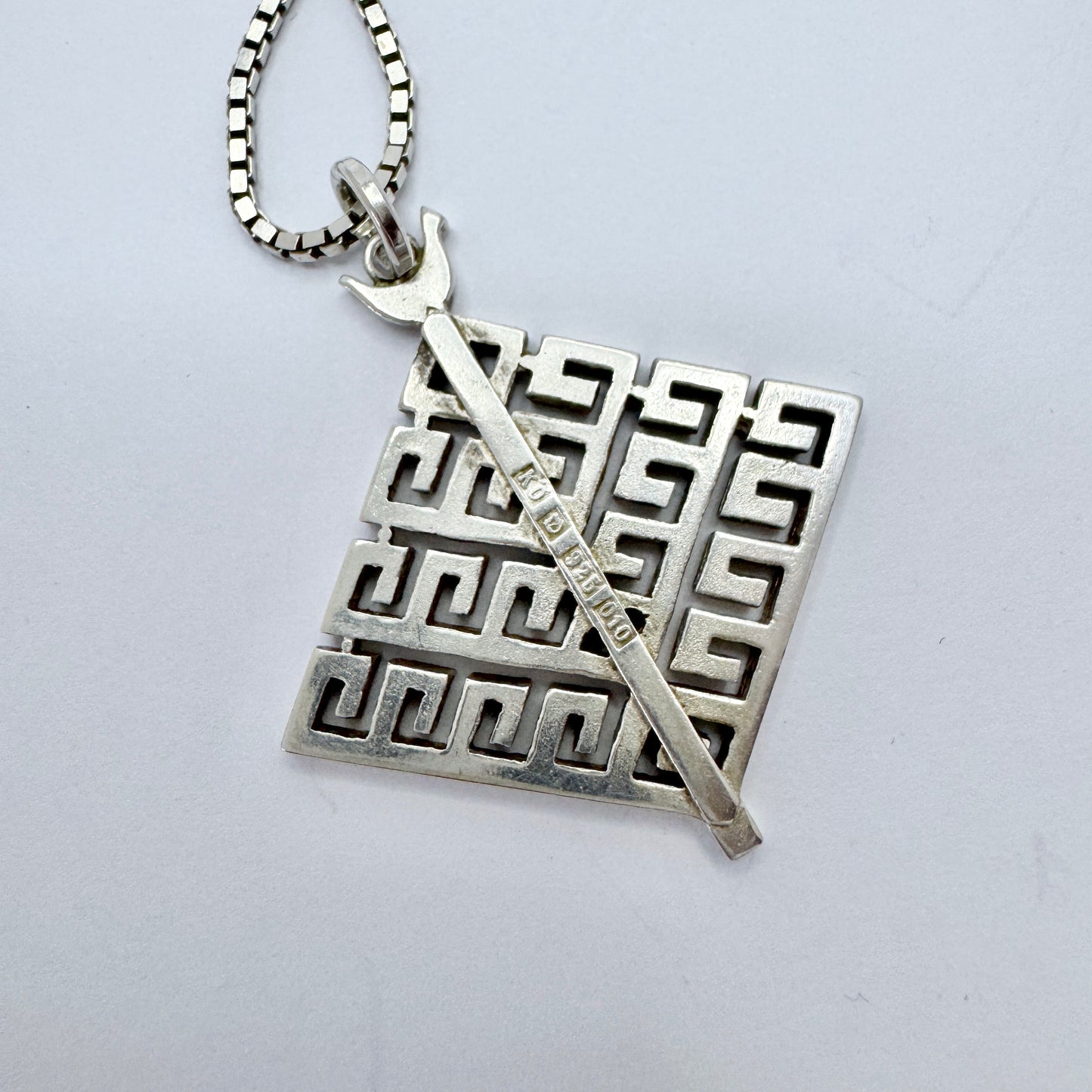 Kerstin Öhlin Lejonklou, Sweden 1988. Vintage Tree of Life Pendant Necklace in Sterling Silver.