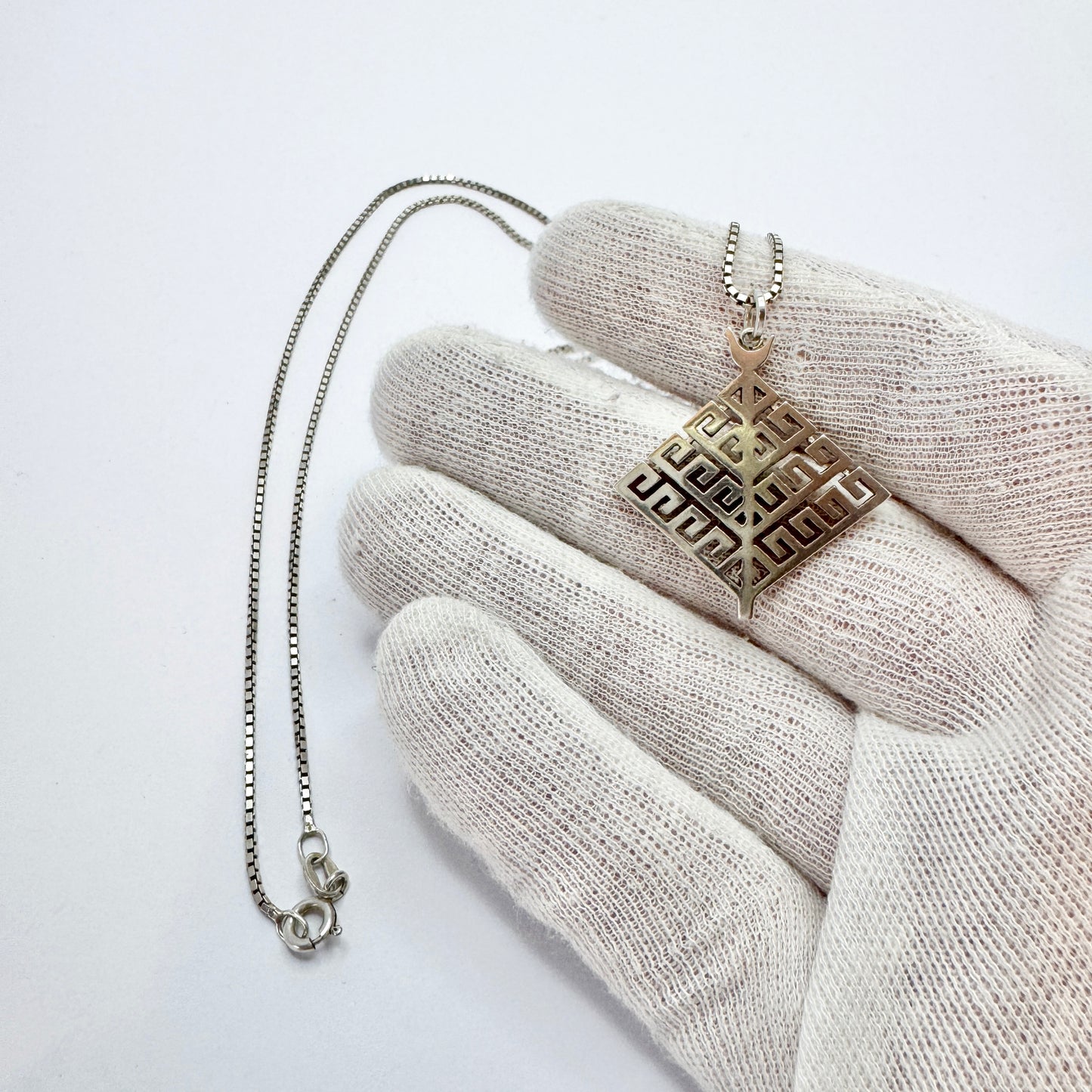 Kerstin Öhlin Lejonklou, Sweden 1988. Vintage Tree of Life Pendant Necklace in Sterling Silver.