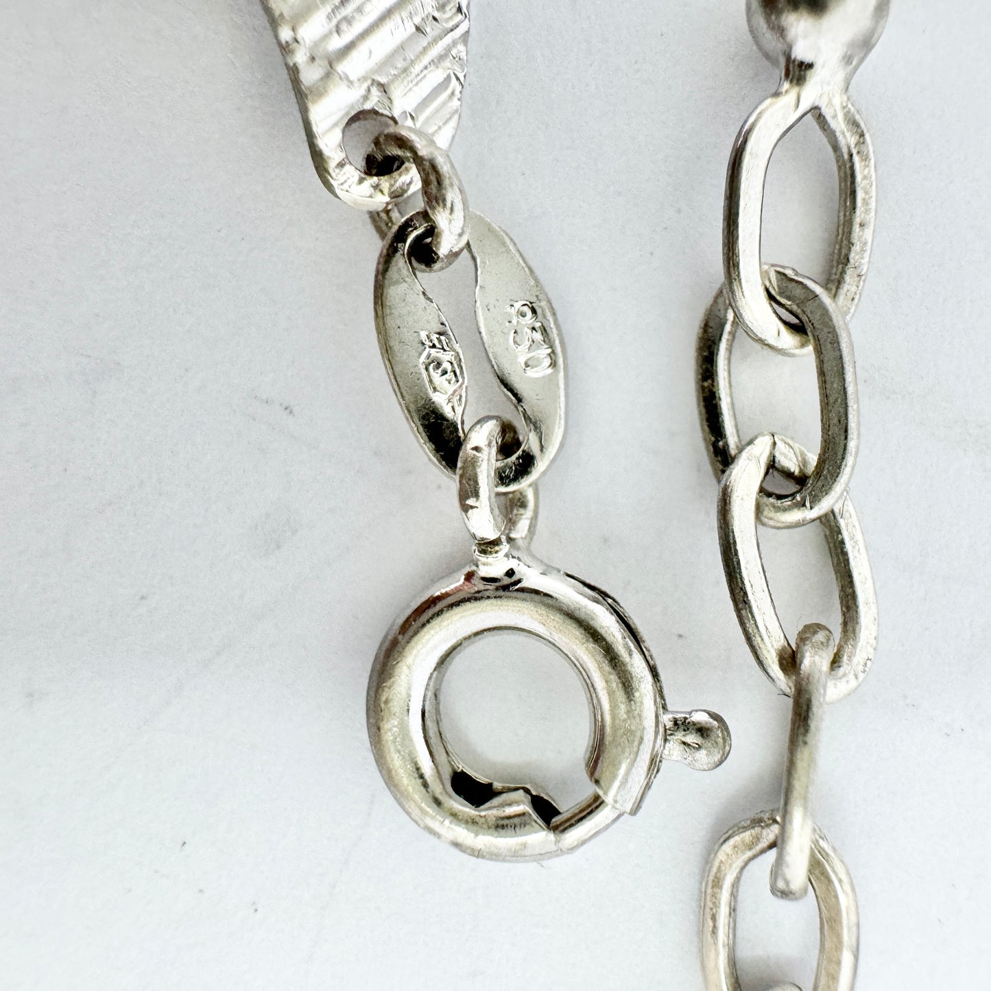 Friedrich Speidel, Germany c 1960-70s. Vintage Solid Silver Necklace.