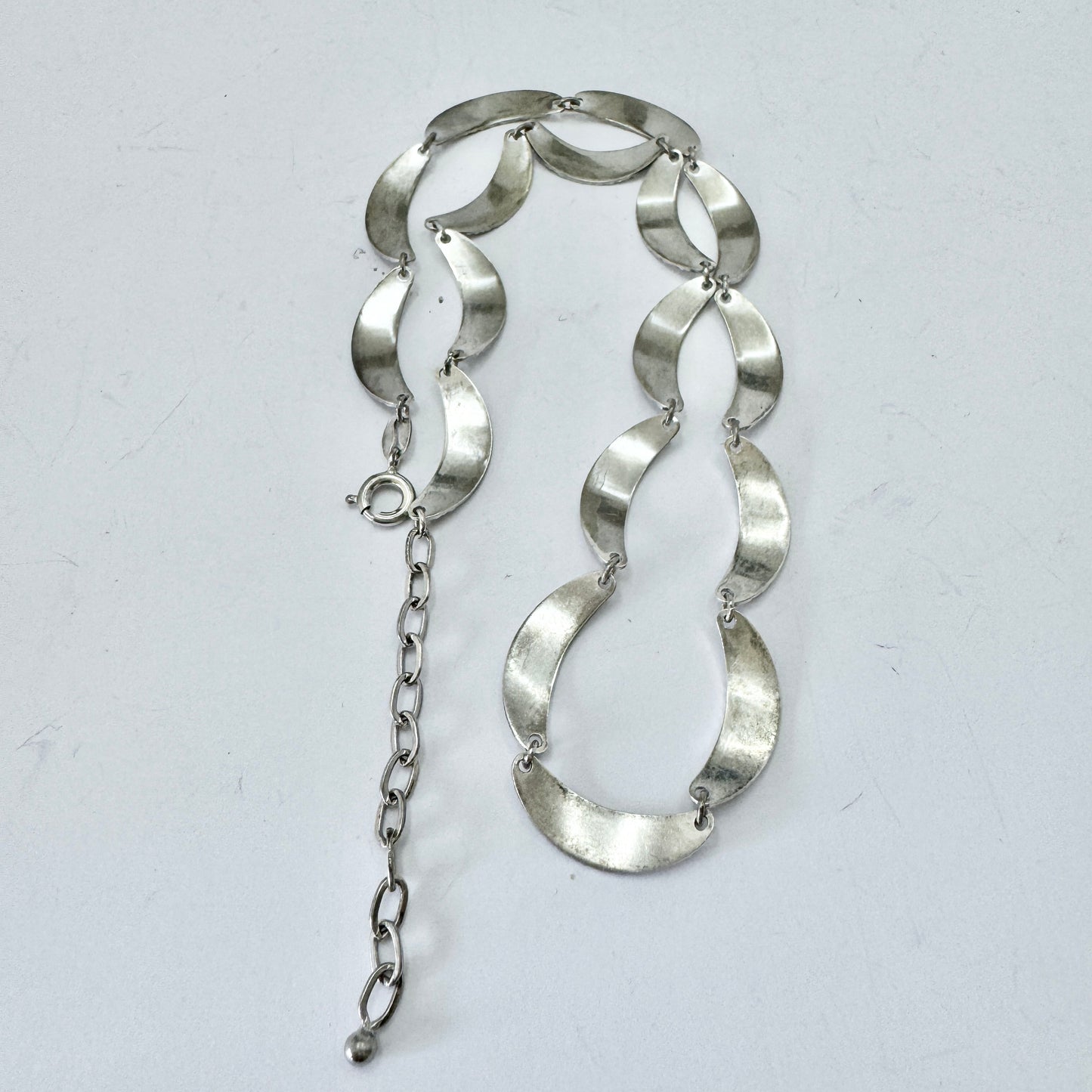 Friedrich Speidel, Germany c 1960-70s. Vintage Solid Silver Necklace.