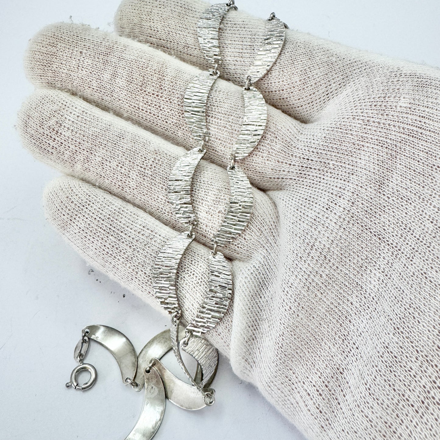 Friedrich Speidel, Germany c 1960-70s. Vintage Solid Silver Necklace.