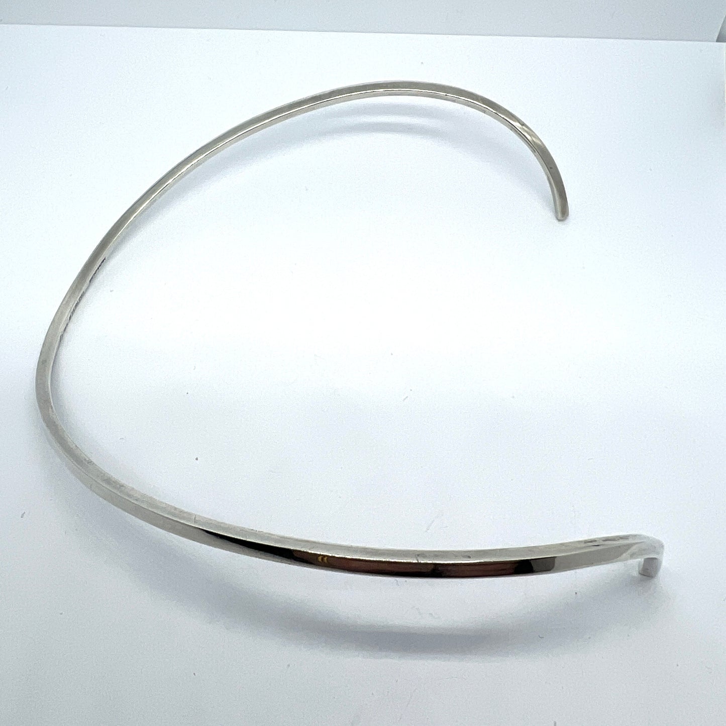 Palle Bisgaard, Denmark 1960s Sterling Silver Torque Necklace. Design no 6