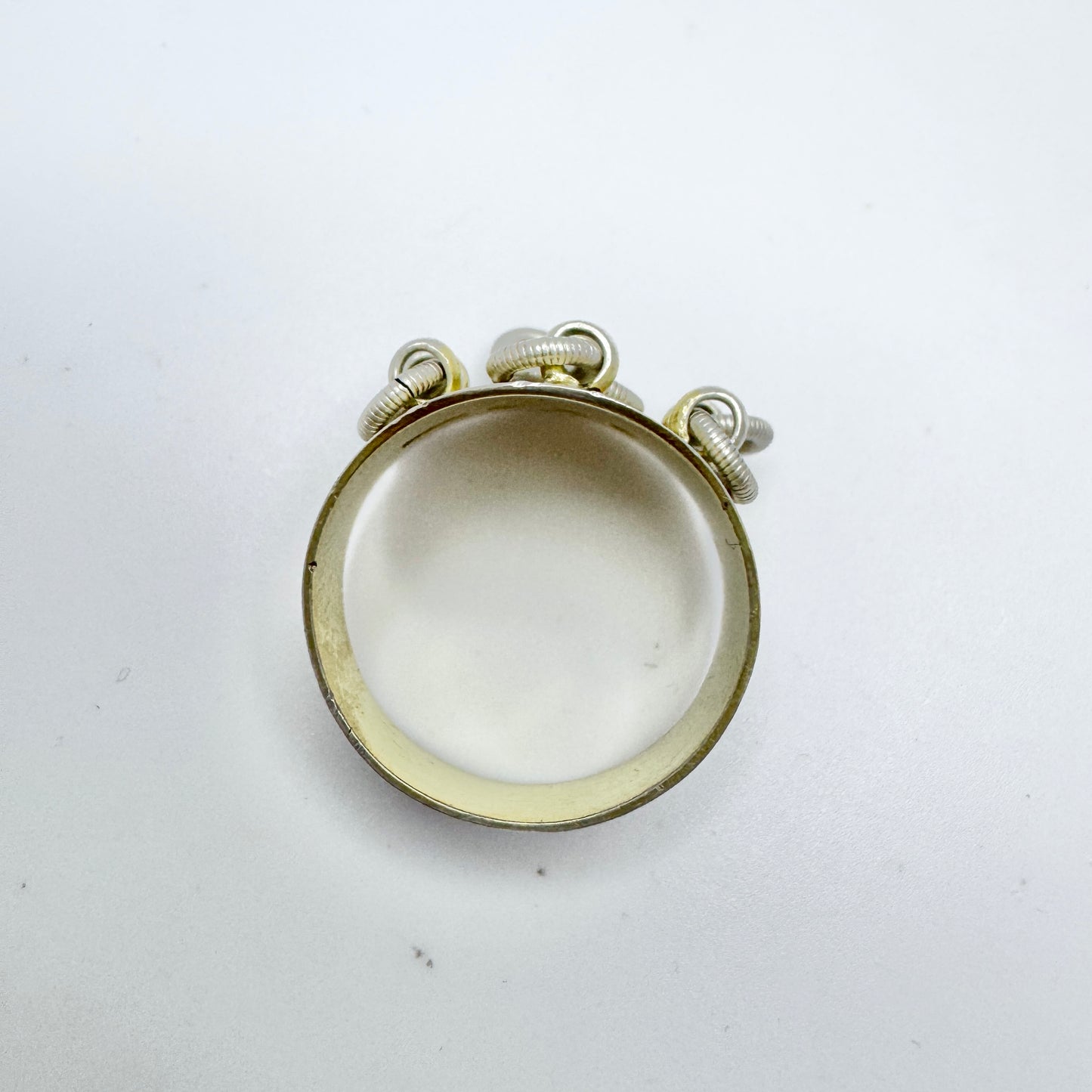 CW Edvall, Sweden 1908. Antique Solid Silver Sami / Laplander Wedding Ring.