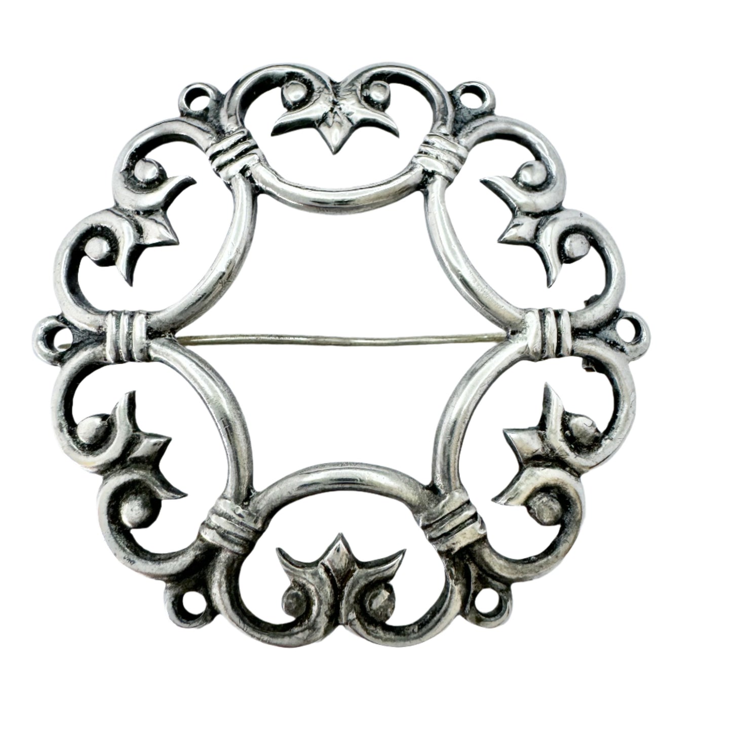 H.Kaksonen for Kalevala Koru, Finland 1941. Rare Vintage WW2-era Solid Silver Brooch.