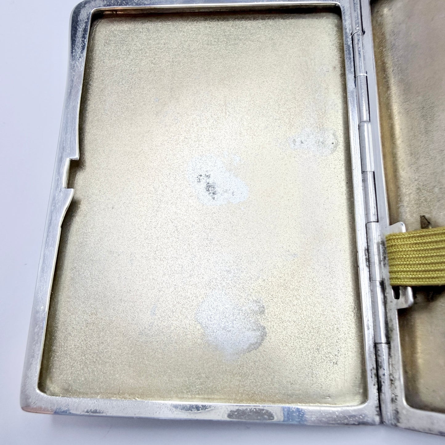 Austria ca 1930. Vintage Art Deco Sterling 935 Silver Cigarette Case.