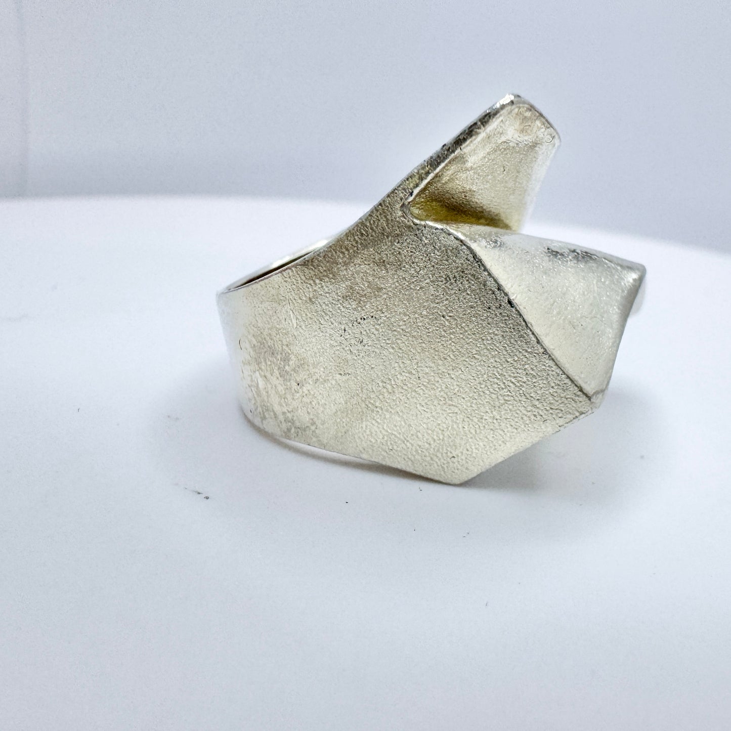 Björn Weckström for Lapponia, Finland 1971. Bold Sterling Silver Ring. Design Carina