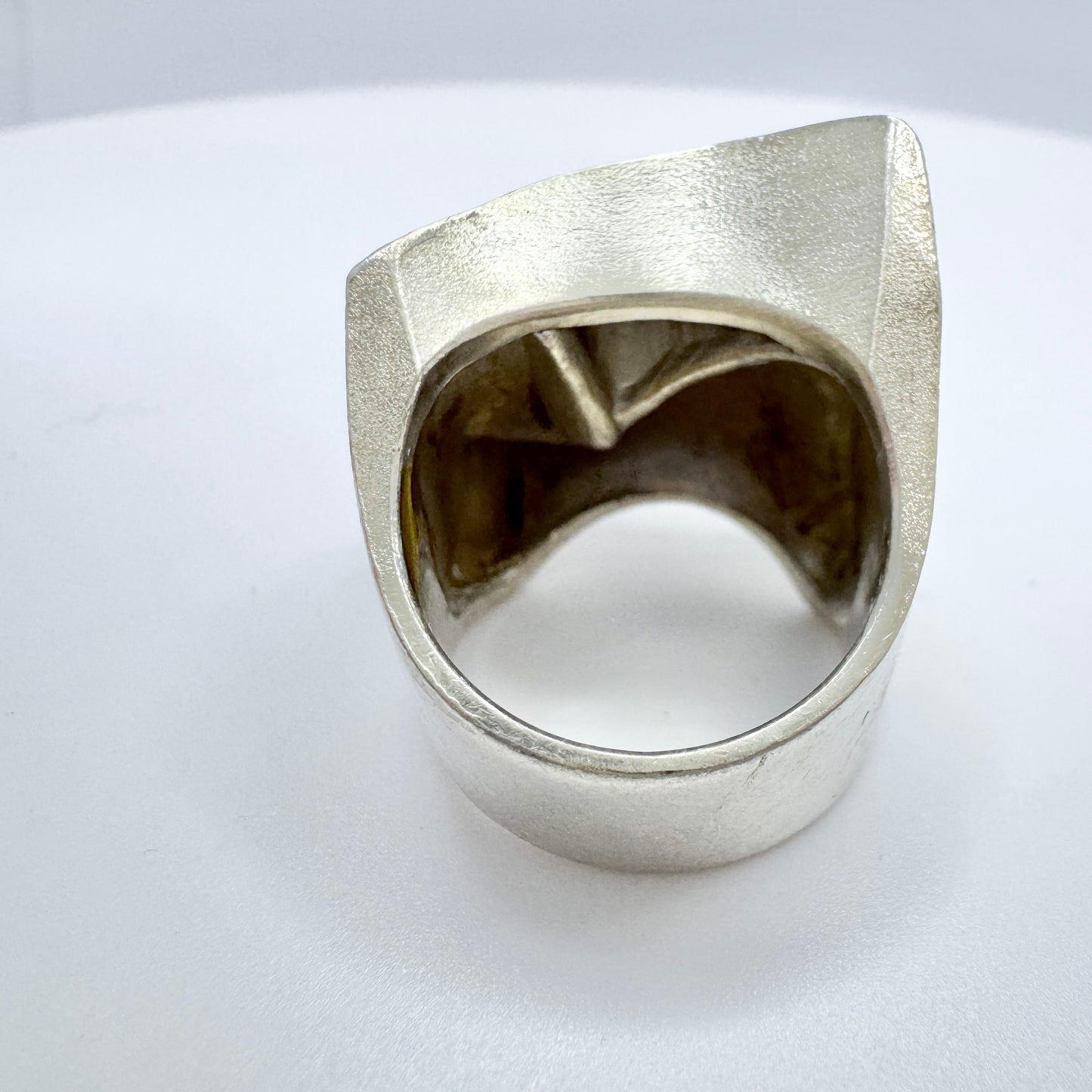 Björn Weckström for Lapponia, Finland 1971. Bold Sterling Silver Ring. Design Carina