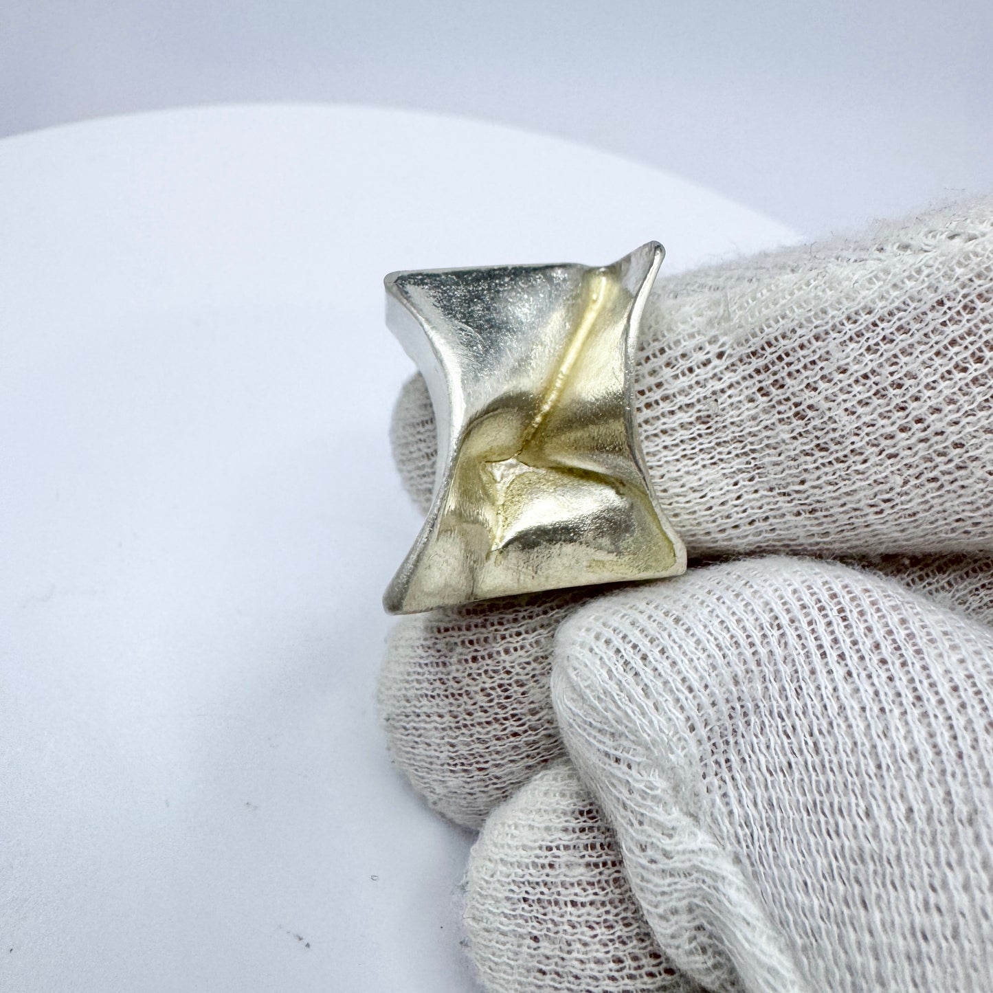 Björn Weckström for Lapponia, Finland 1971. Bold Sterling Silver Ring. Design Carina