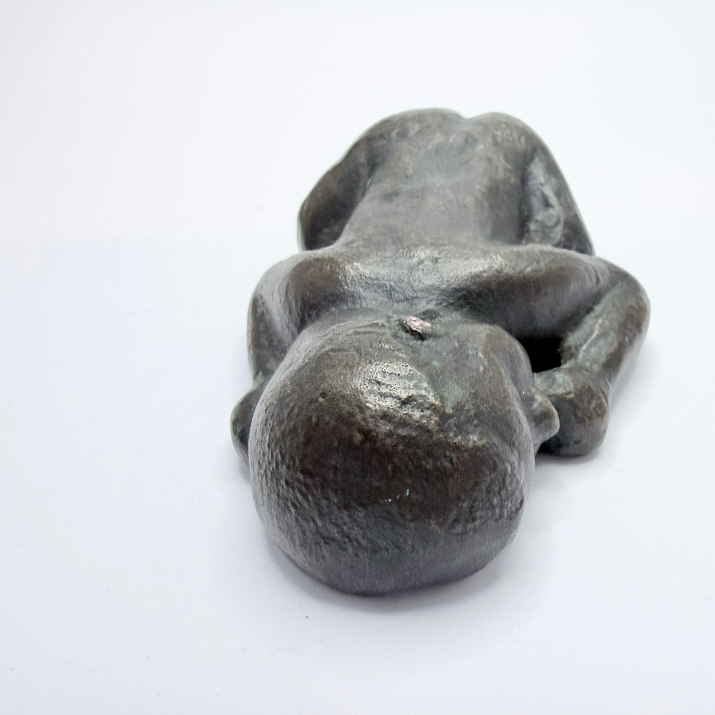 Vintage / Antique Bronze Sculpture Paperweight. Sleeping Child.
