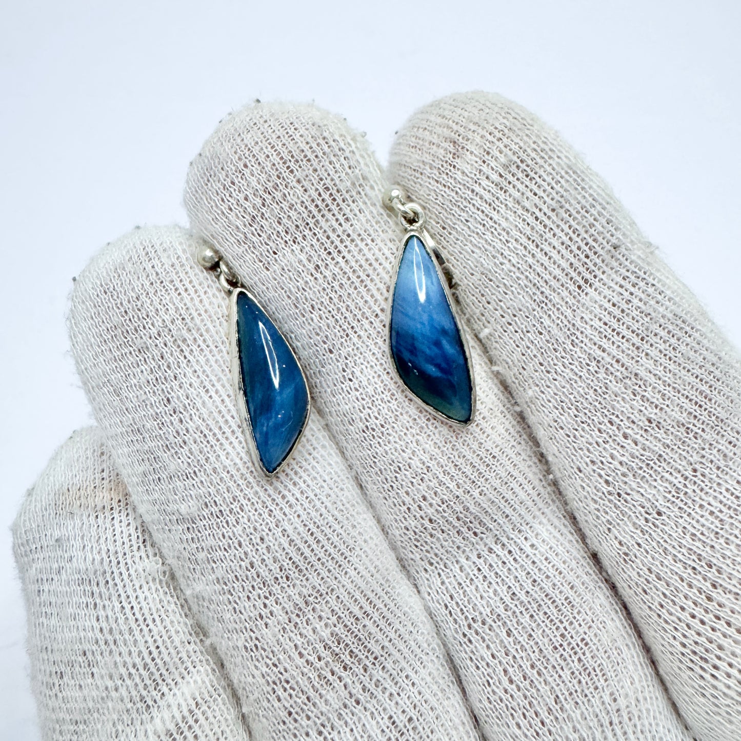 Victor Janson, Sweden c 1960s. Vintage Bergslagen-stone Silver Earrings.