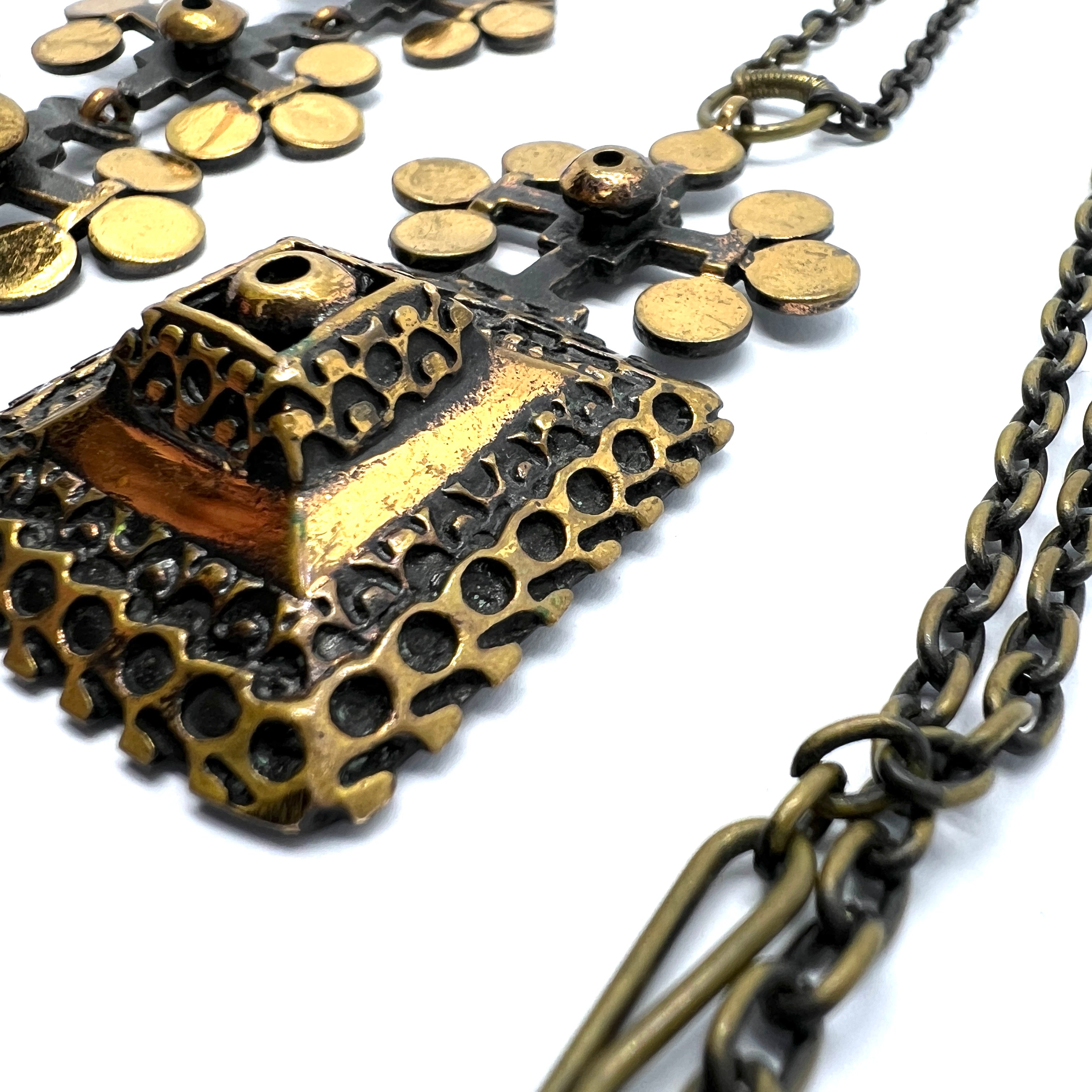 Pentti Sarpaneva Finland 1960-70s, Vintage Bronze Large Pendant