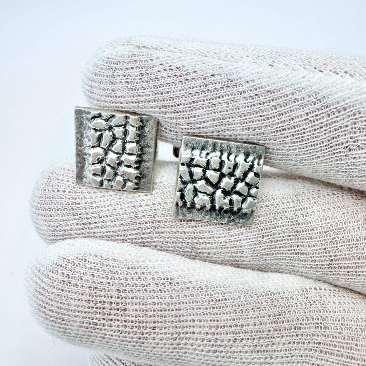 Rauno Oma Mättö, Finland 1971. Vintage Solid Silver Cufflinks.