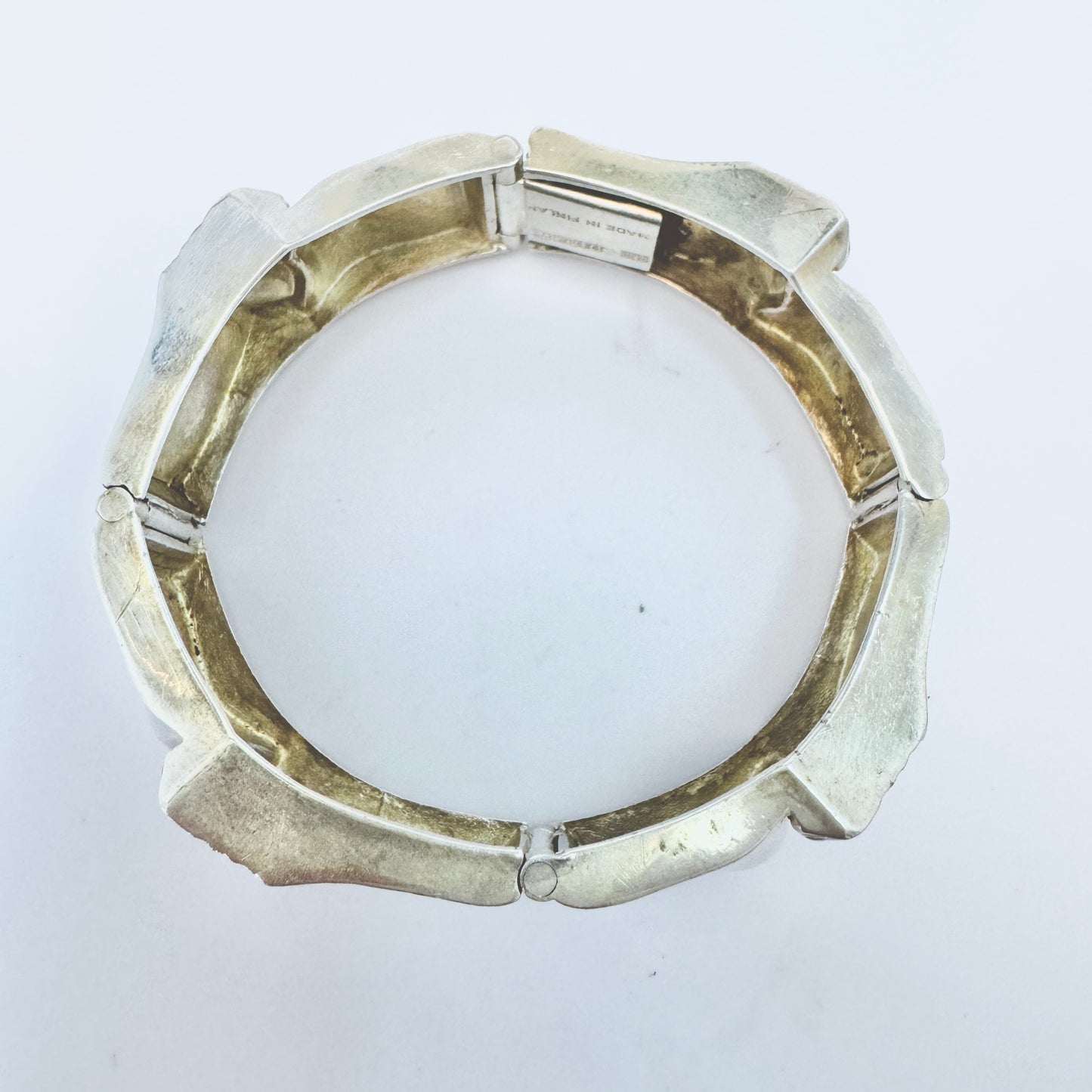 Matti J Hyvärinen, Finland 1974. Bold Vintage Sterling Silver Bracelet.