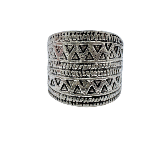 Scandinavia. Vintage Sterling Silver Viking Copy Ring.