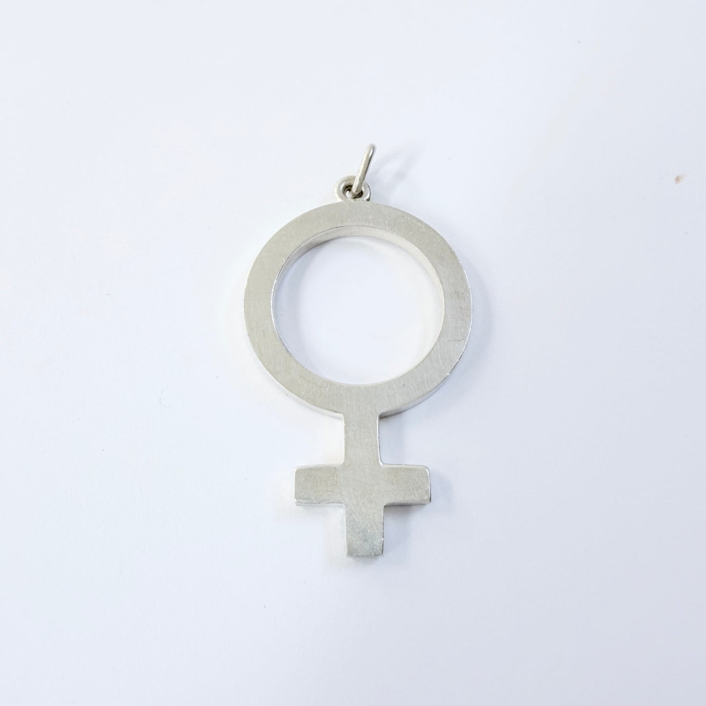 Sporrong, Sweden 1974. Vintage Solid Silver Venus Women's Liberation Movement Pendant.