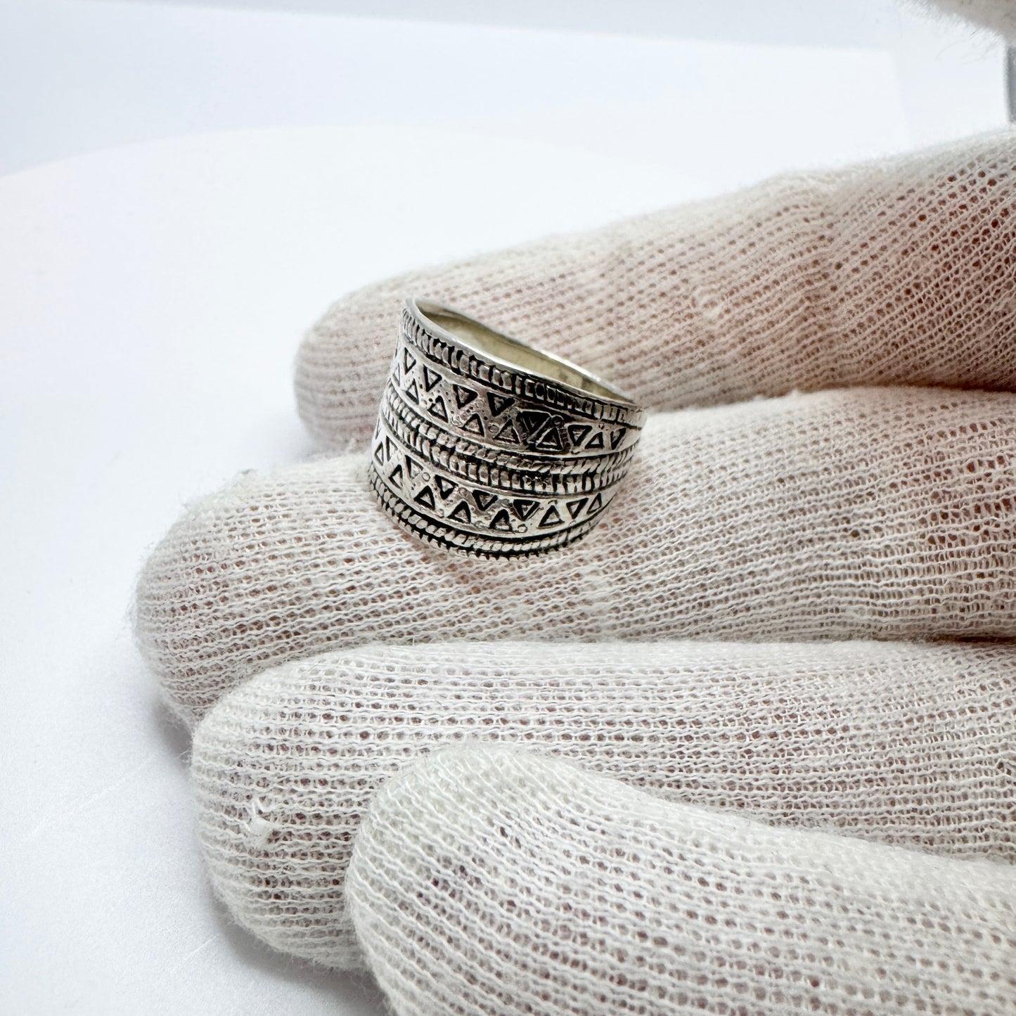 Scandinavia. Vintage Sterling Silver Viking Copy Ring.